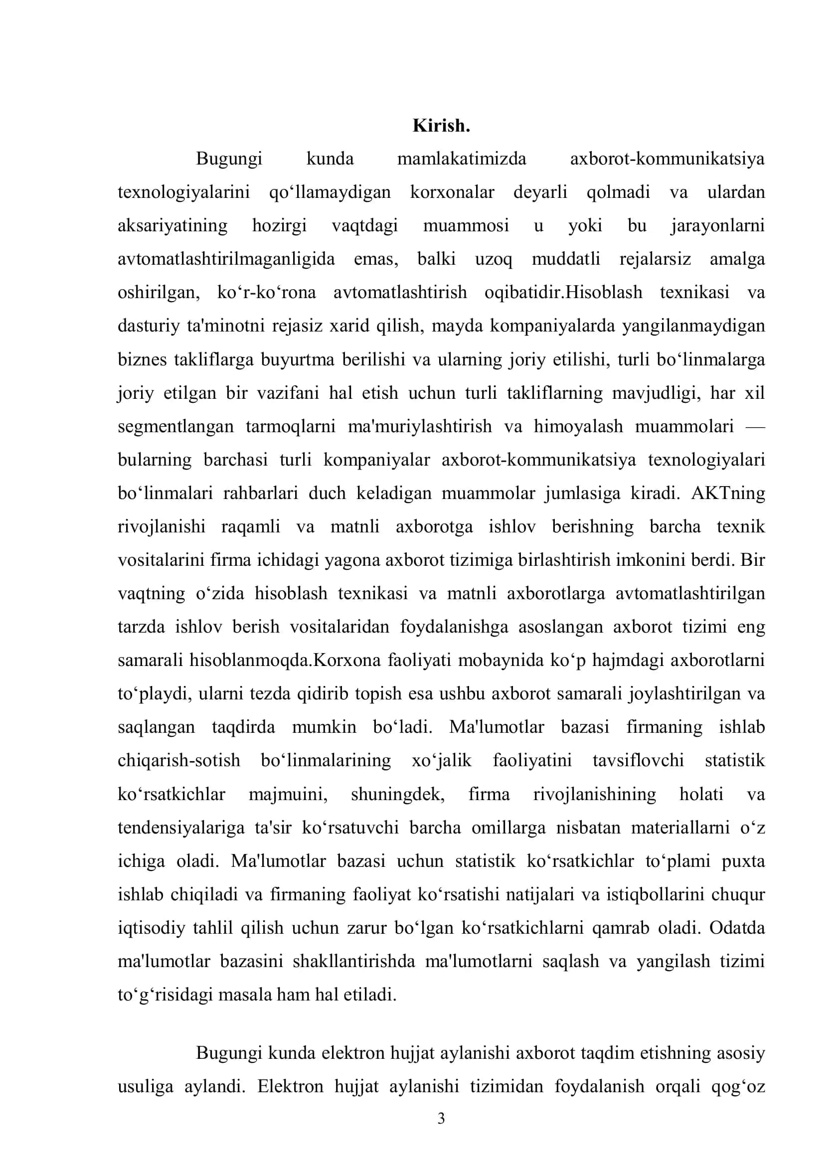 Ma’limotlar bazasini boshqarish tizimlari 3