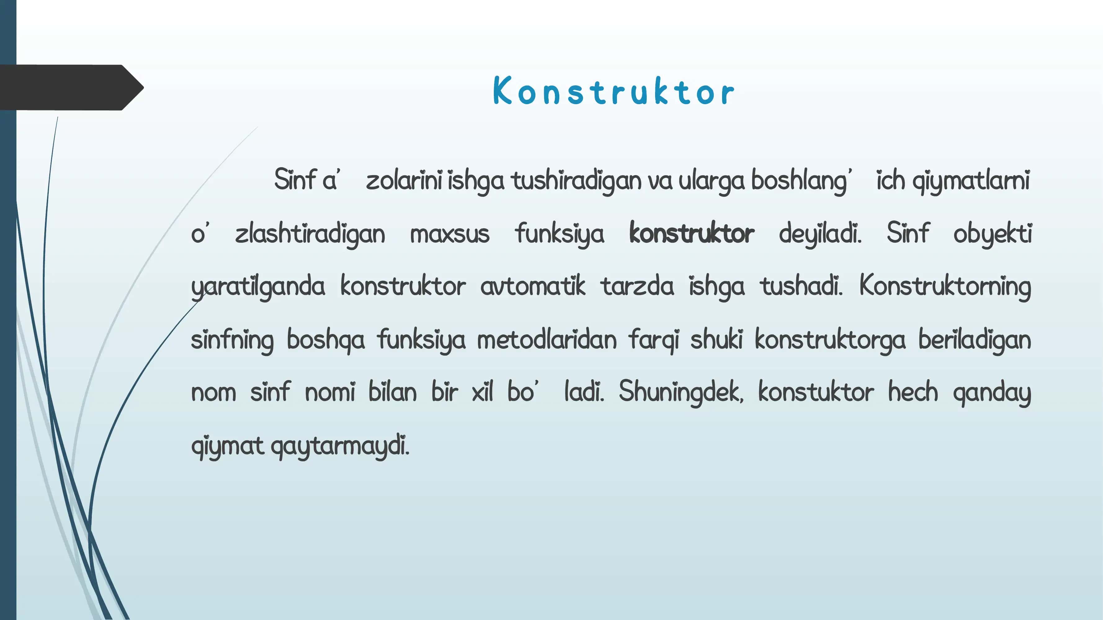 Konstruktor va destruktor 3