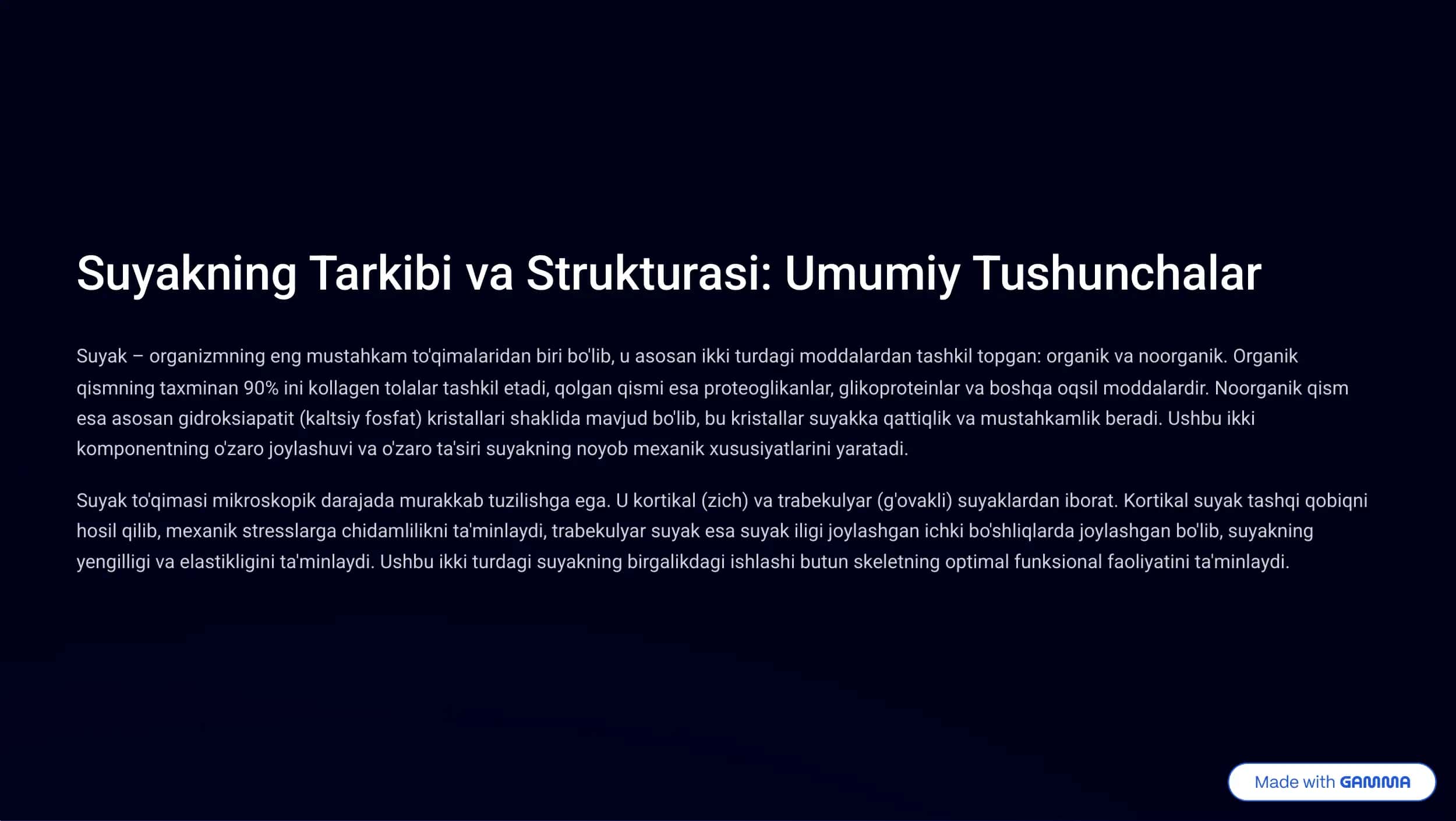 Suyakning Mitselyar Tuzilishi va pH Doimiyligi 3