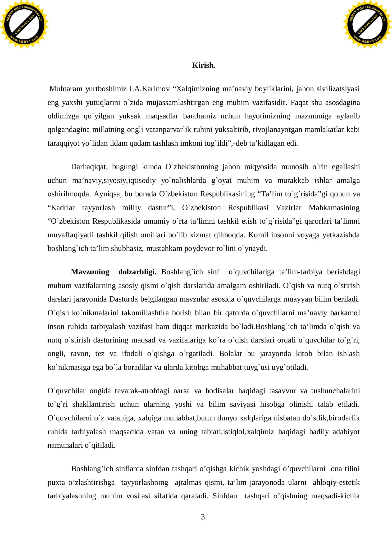 Sinfdan tashqari o’qish darslarida Tursunboy Adashboyev ijodini o’rganish 3