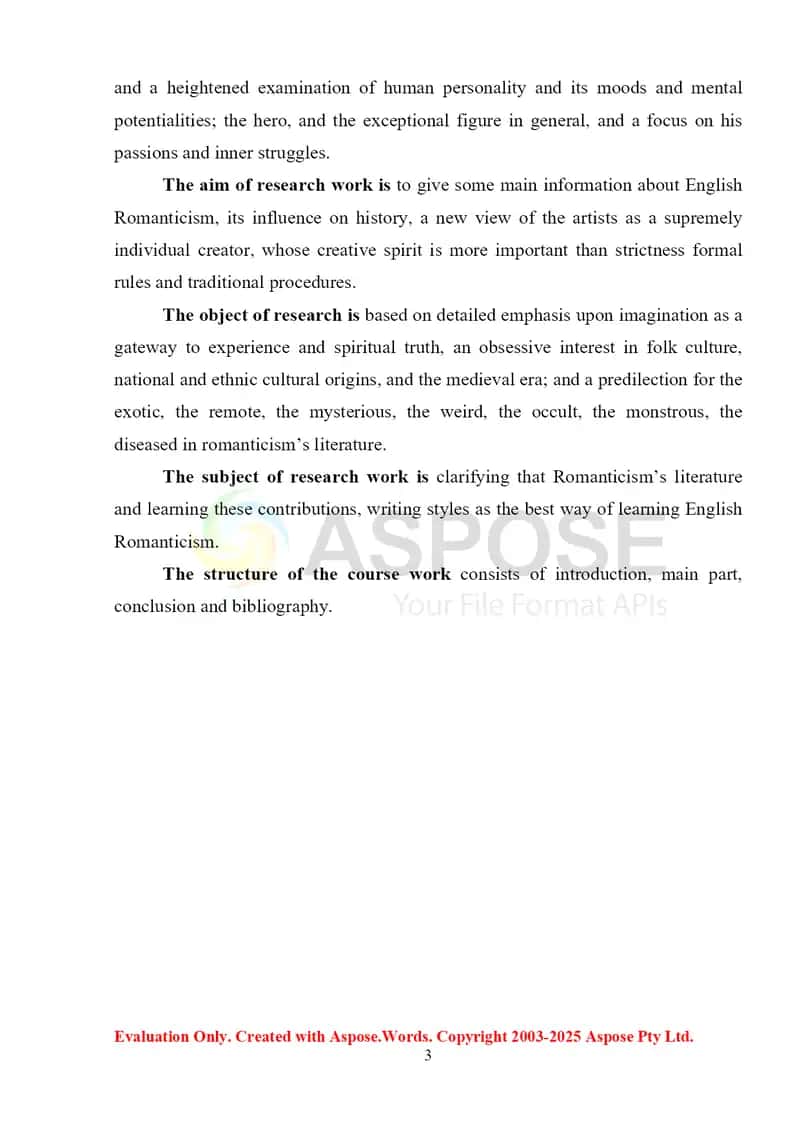 English Romanticism and Its Development 3
