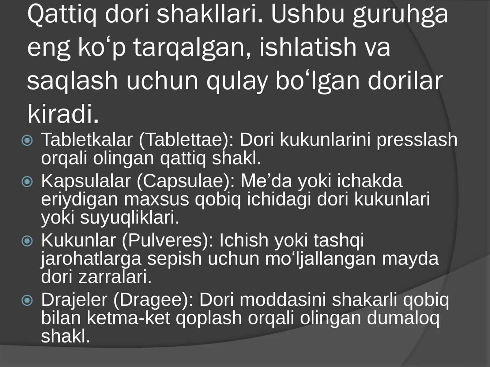 Qattiq va yumshoq dori shaklari va ularga retsept yozish qoidalari 3