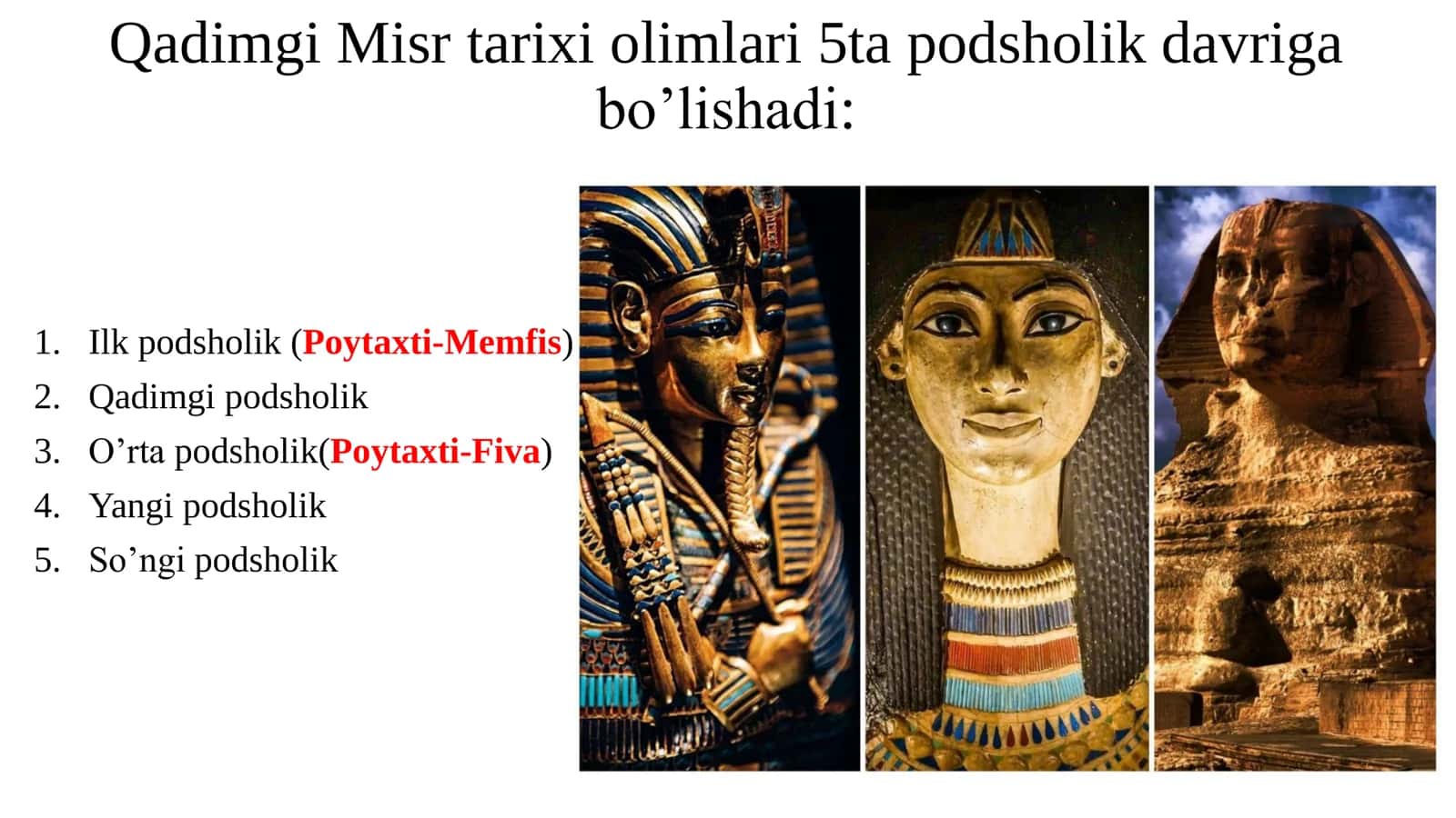 Qadimgi Sharq tarixi (Misr, Mesopotamiya, Kavkazning qadimgi davlatlari) 3