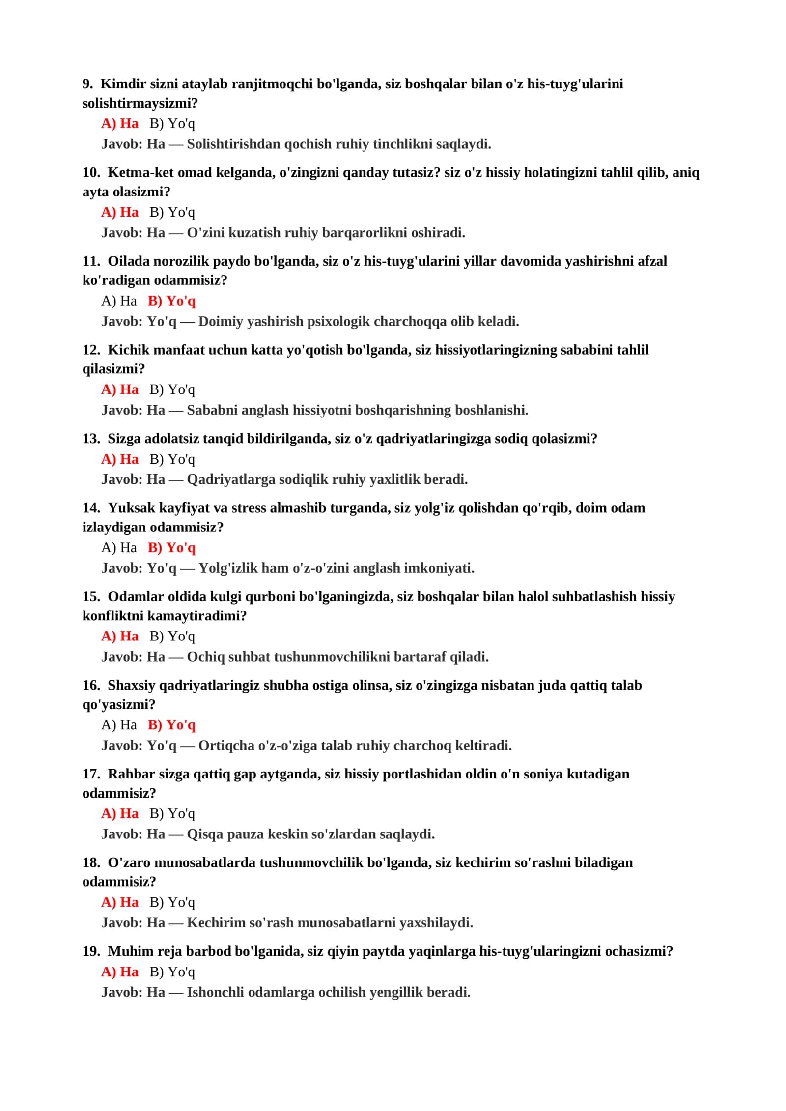 Diqqat psixologiyasi fandidan testlar 3