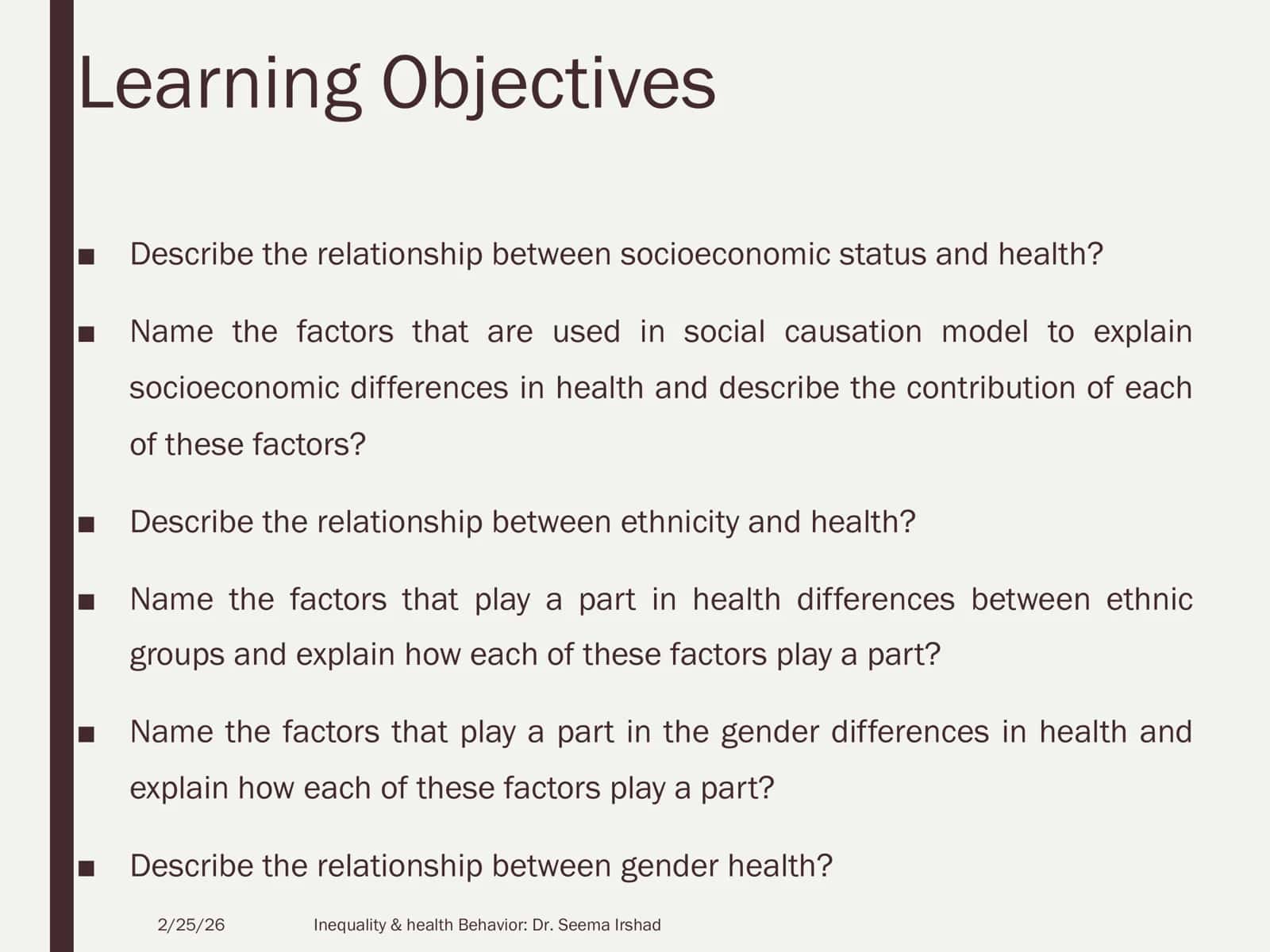 INEQUALITY AND HEALTH BEHAVIOR 3