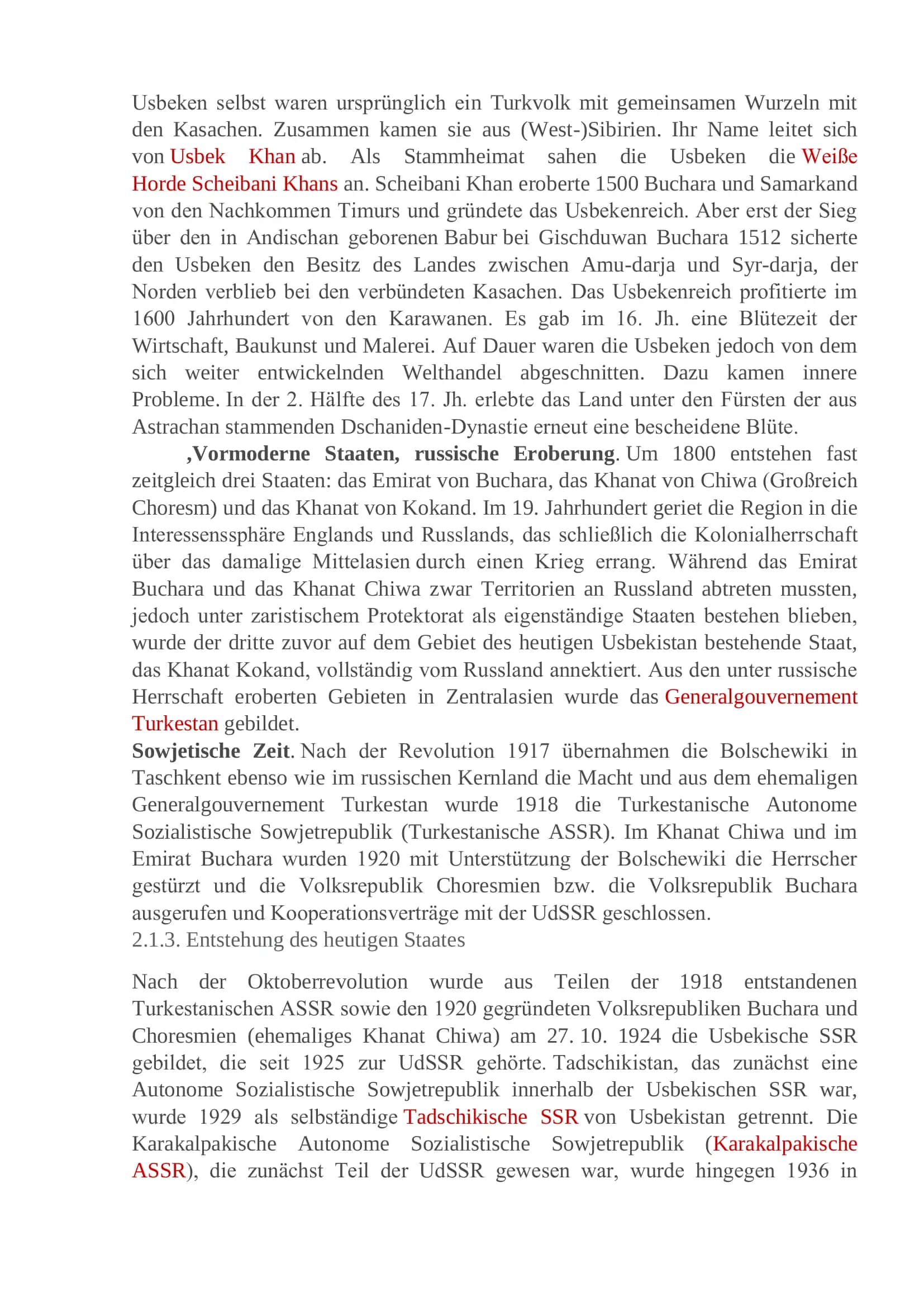 Referat über Usbekistan 3