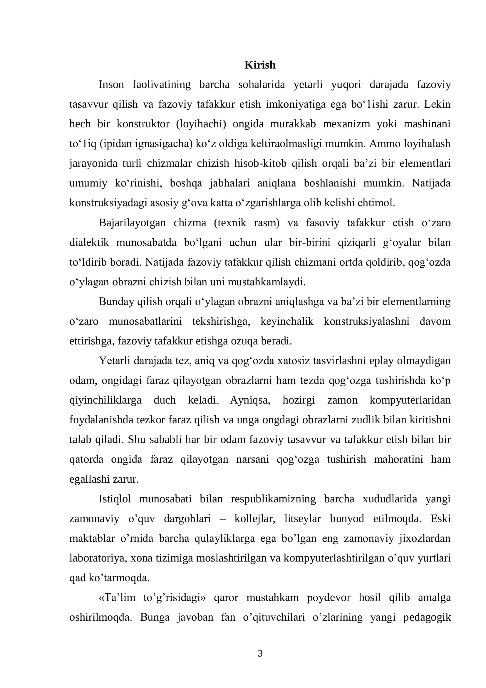 TASVIRIY SAN’AT VA MUXANDISLIK GRAFIKASI 3