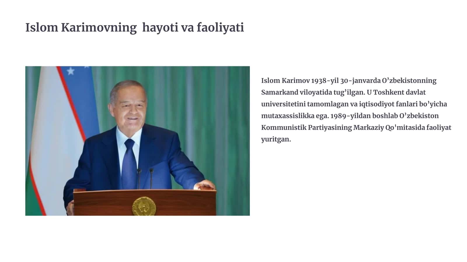 Islom Karimovning Siyosiy Faoliyati 3