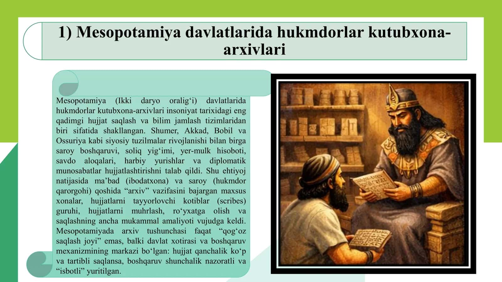 Qadimgi Sharq davlatlarida hukmdorlarning kutubxona arxivlari 3