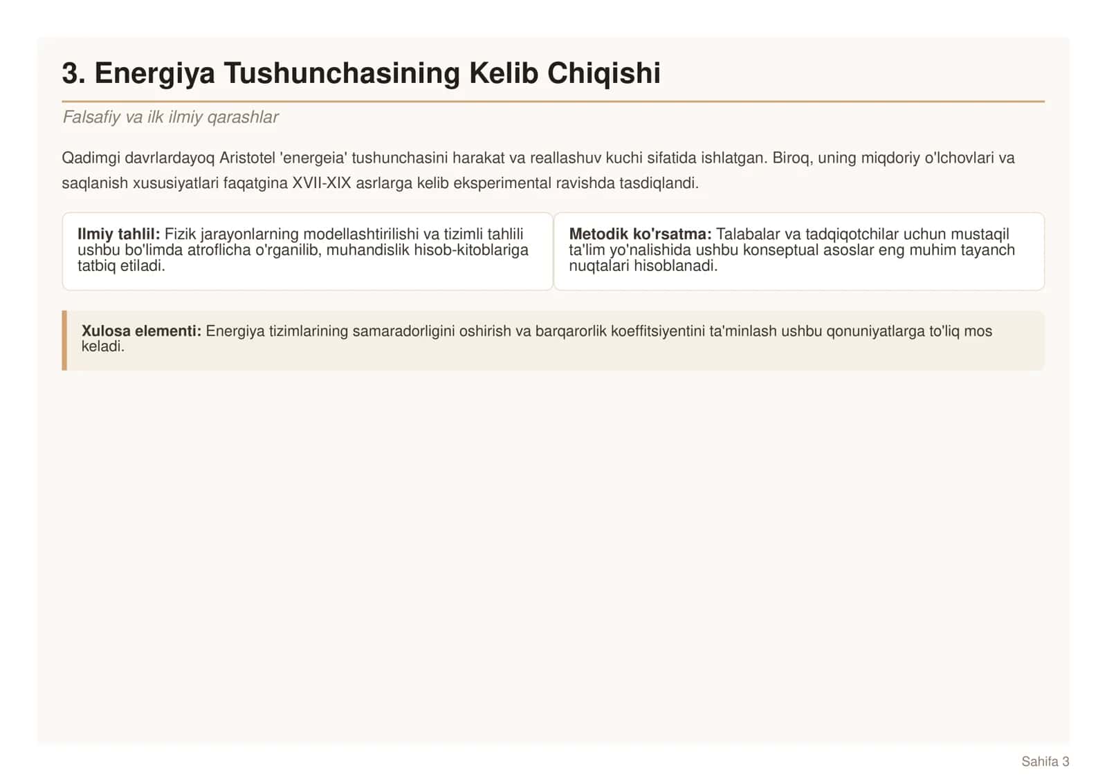 Energiyaning saqlanish qonuni 3