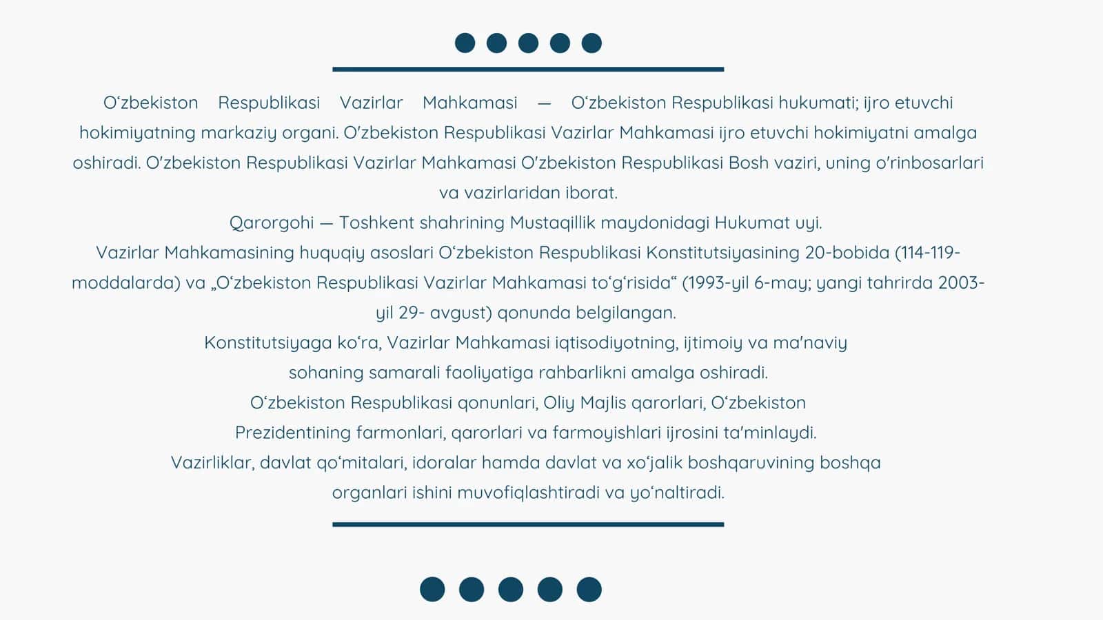 o'zbekiston respublikasi Vazirlar Mahkamasi 3