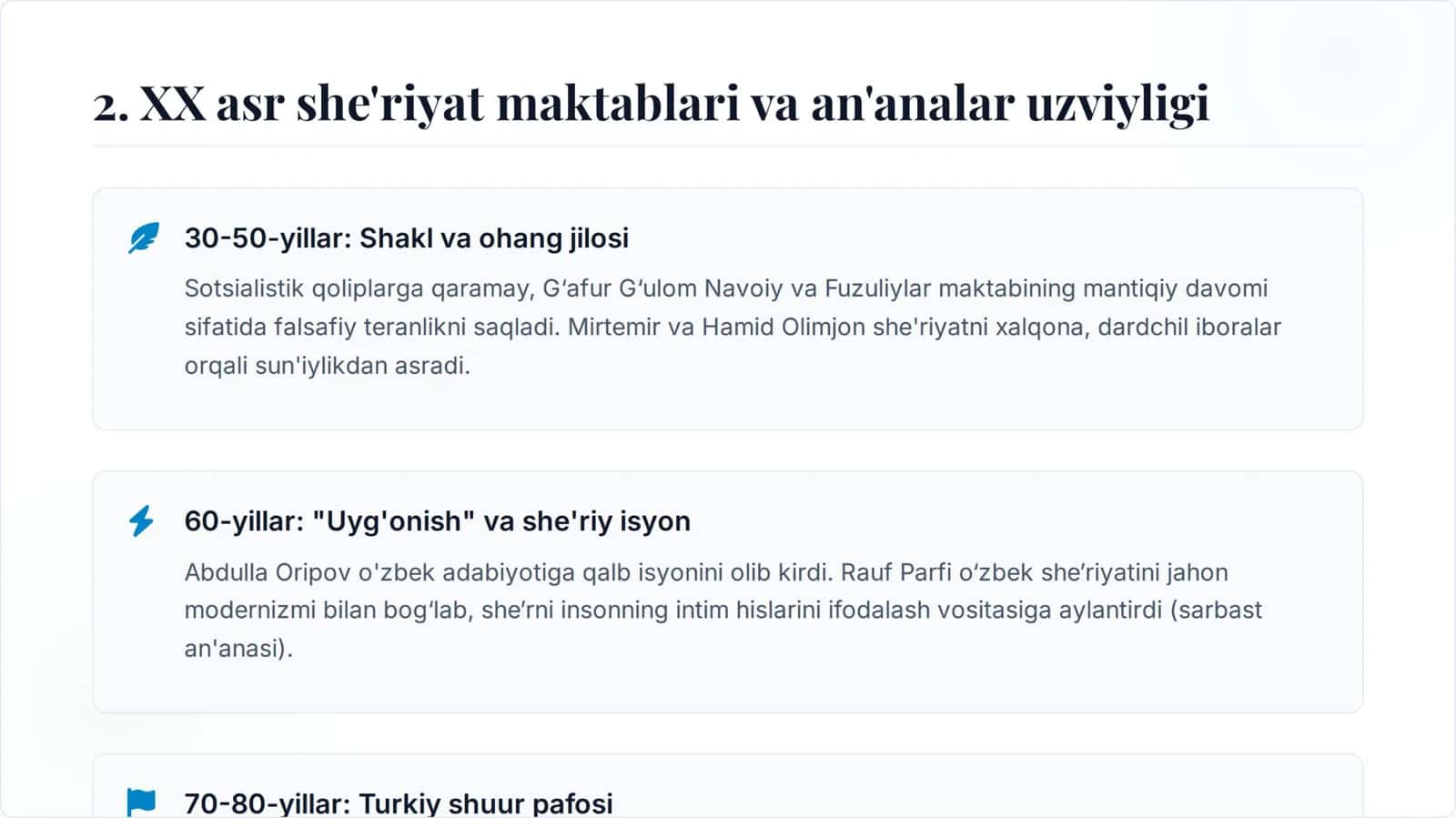 Bugungi yoshlar she'riyatida ijodiy an'ana tamoyillari 3