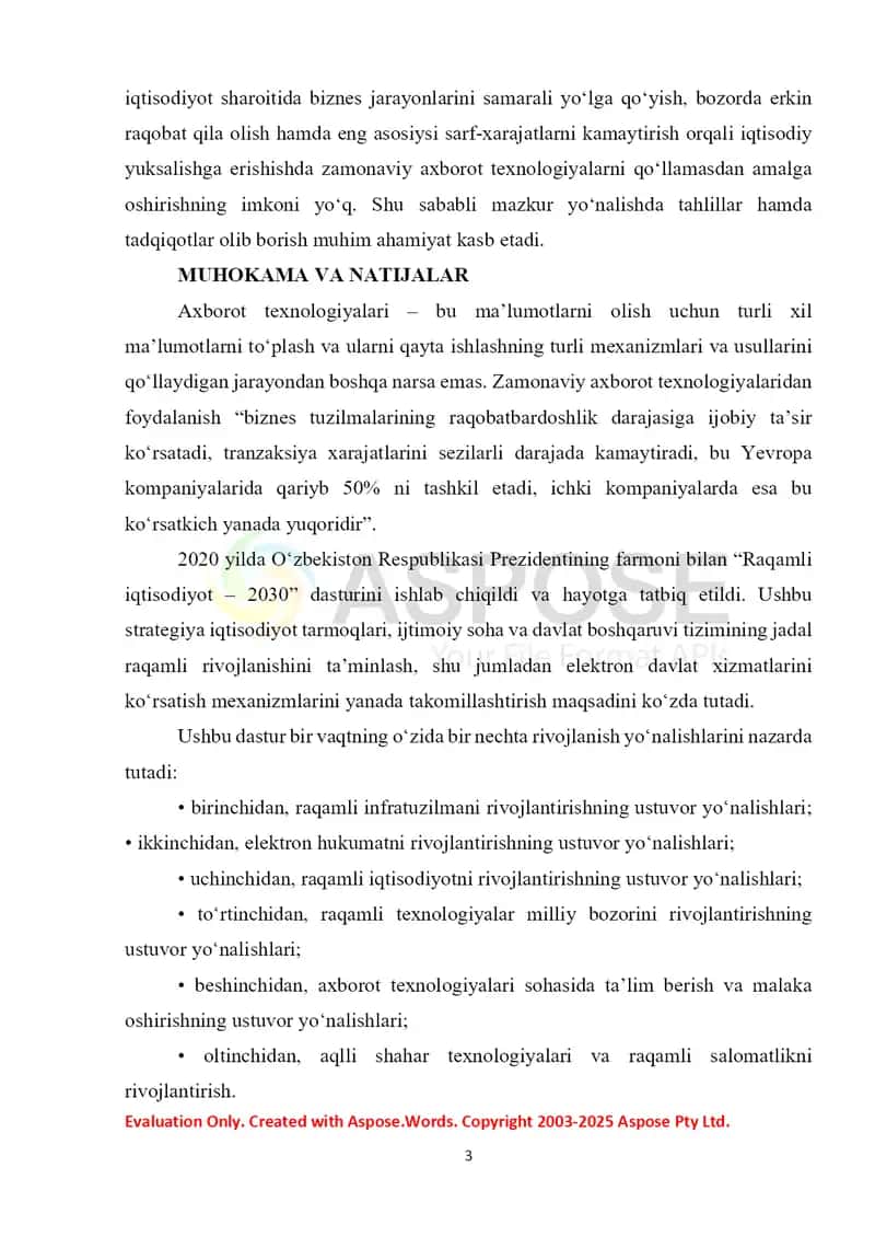 Axborot texnologiyalarining rivojlanish tendensiyalari va ularning iqtisodiyot va biznesga ta'siri 3