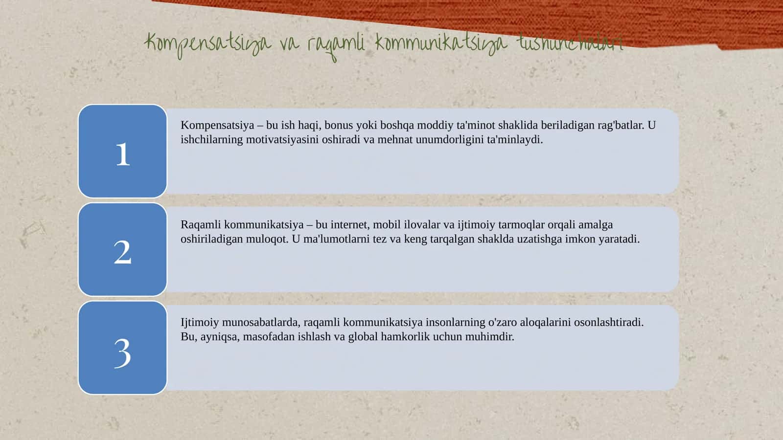 Tarmoq jamoasi kompensatsiya va raqamli kommunikatsiya tushunchalari 3