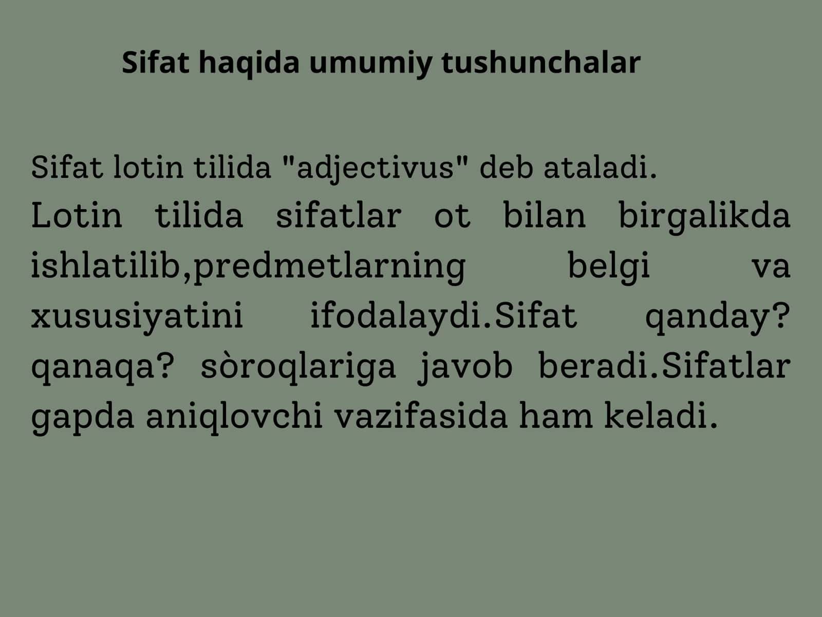 Sifatning grammatik kategoriyalari 3