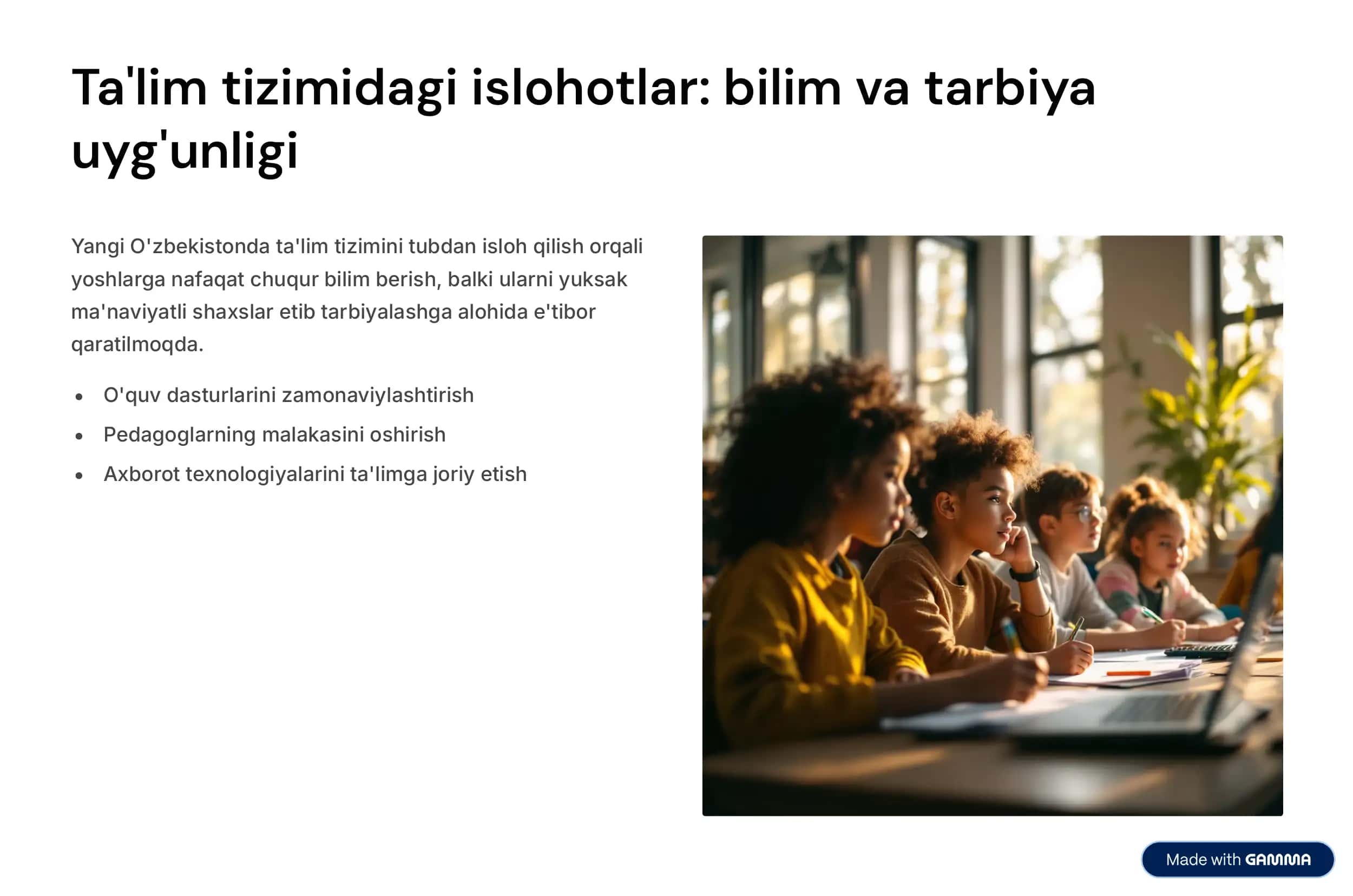 Yangi Òzbekistonda amalga oshirilayotgan ma'naviy òzgarishlar 3