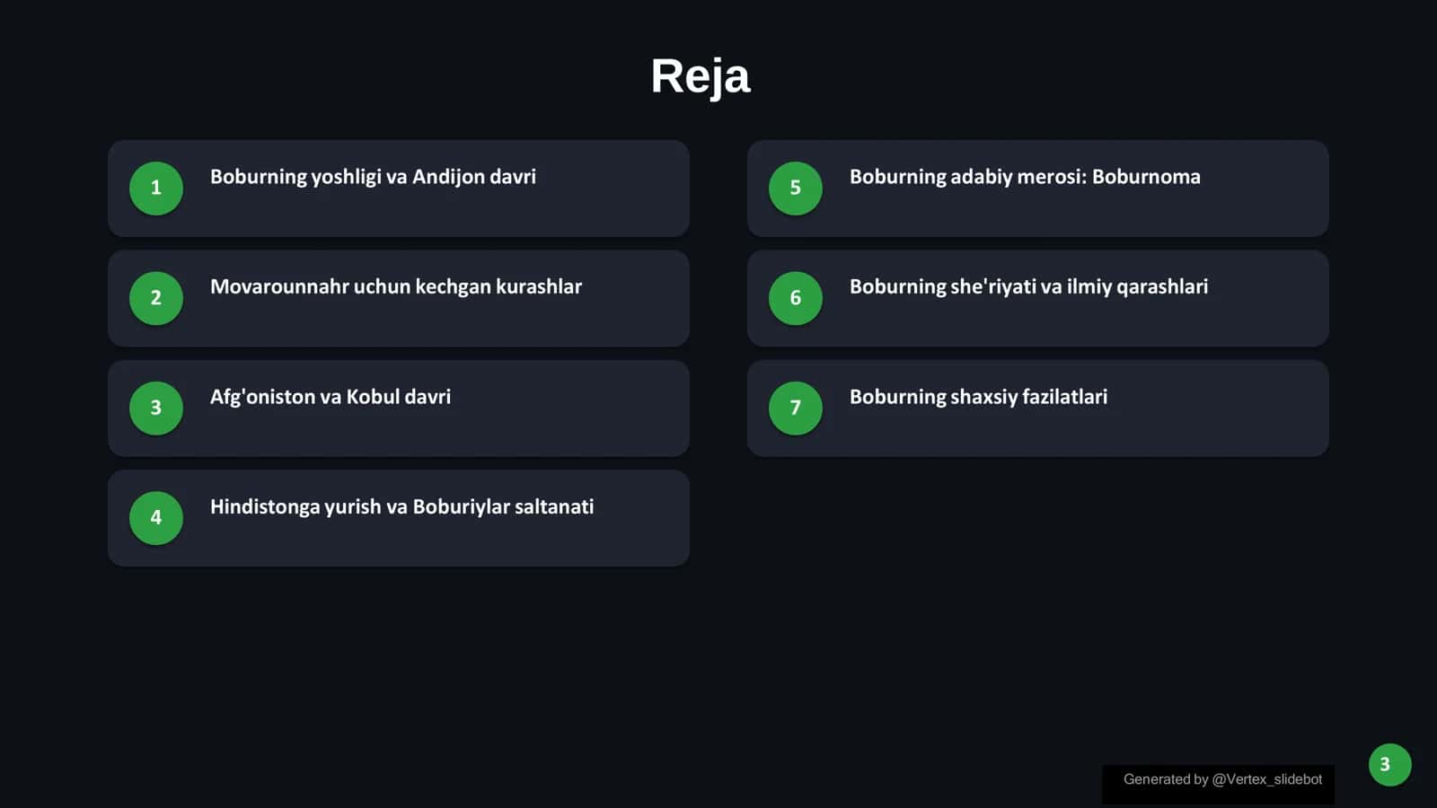 Zahiriddin Muhammad Bobur: Hayoti va ijodiy merosi 3