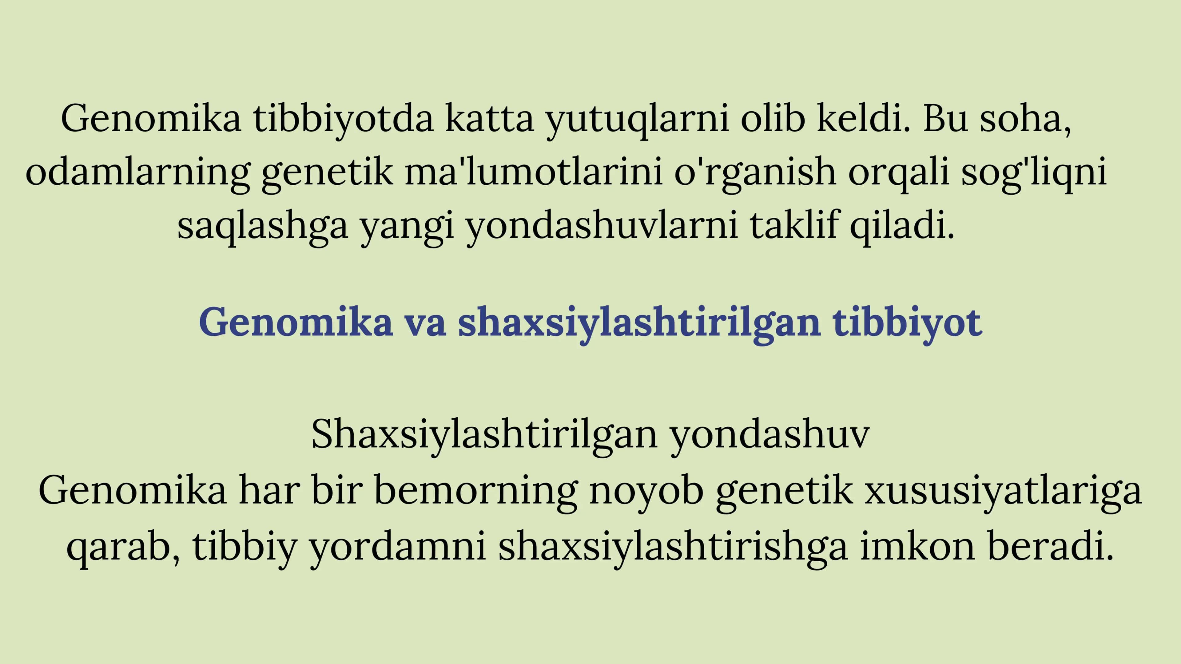 Genomika Tibbiyotda Yutuqlar 3
