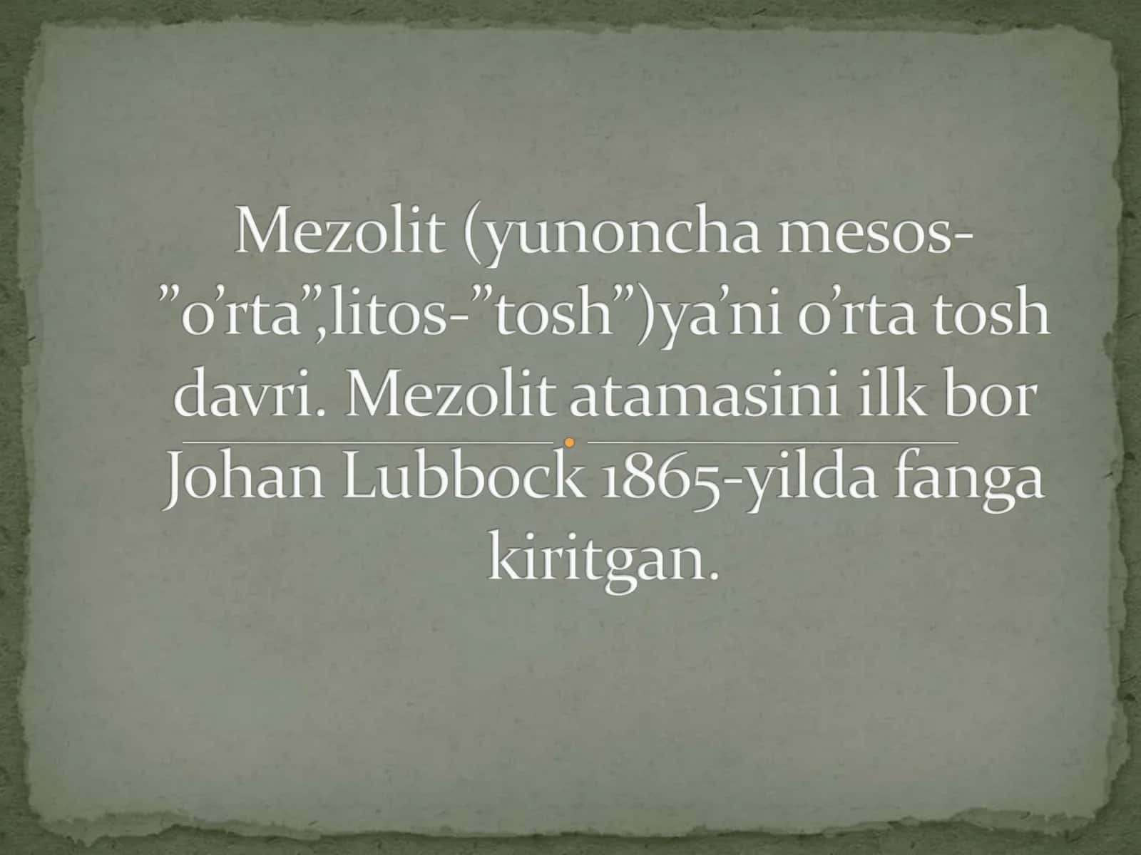 Mezolit davri 3