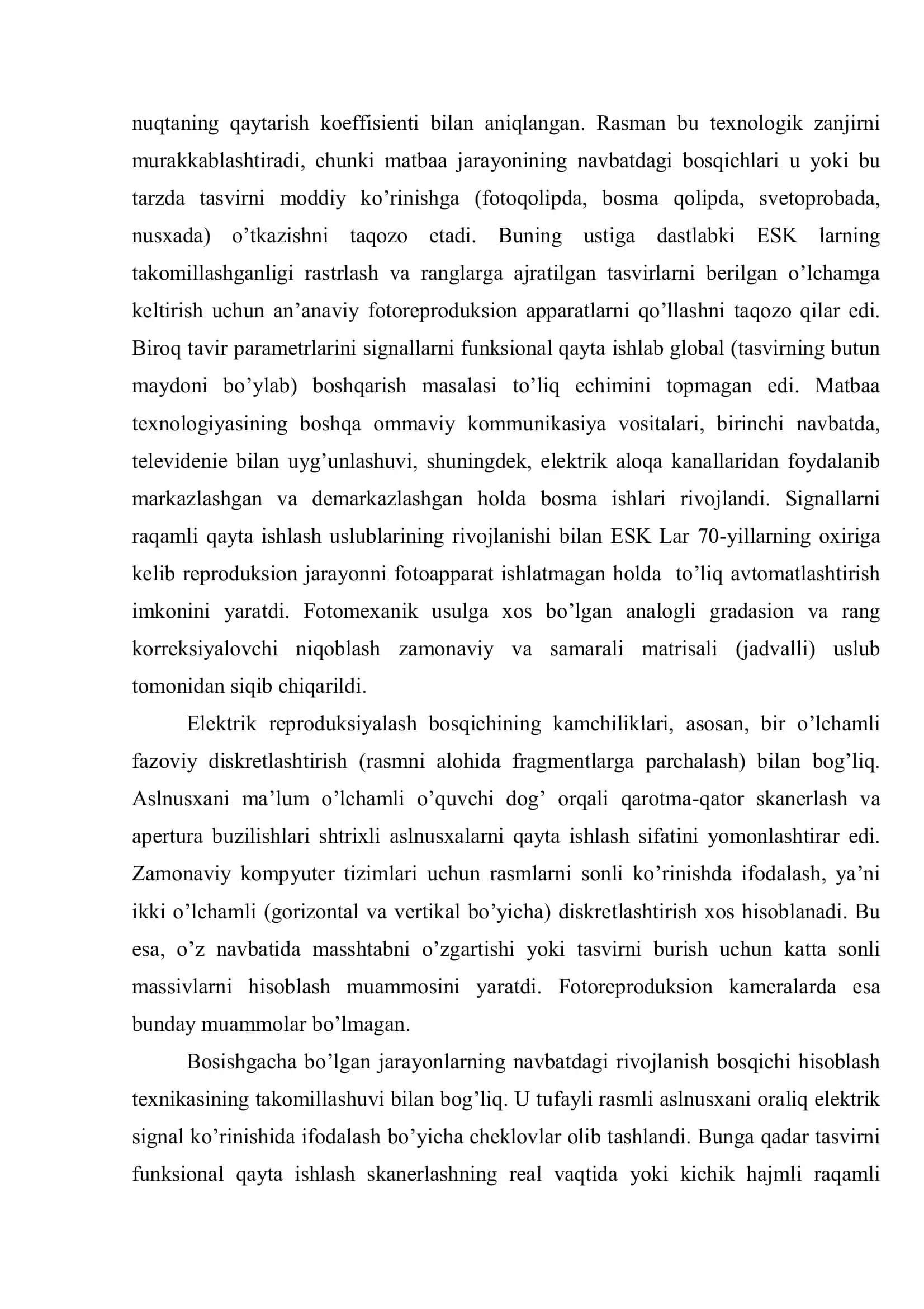BOSMA QOLIP TAYYORLASH texnologiyasi fanidan 3