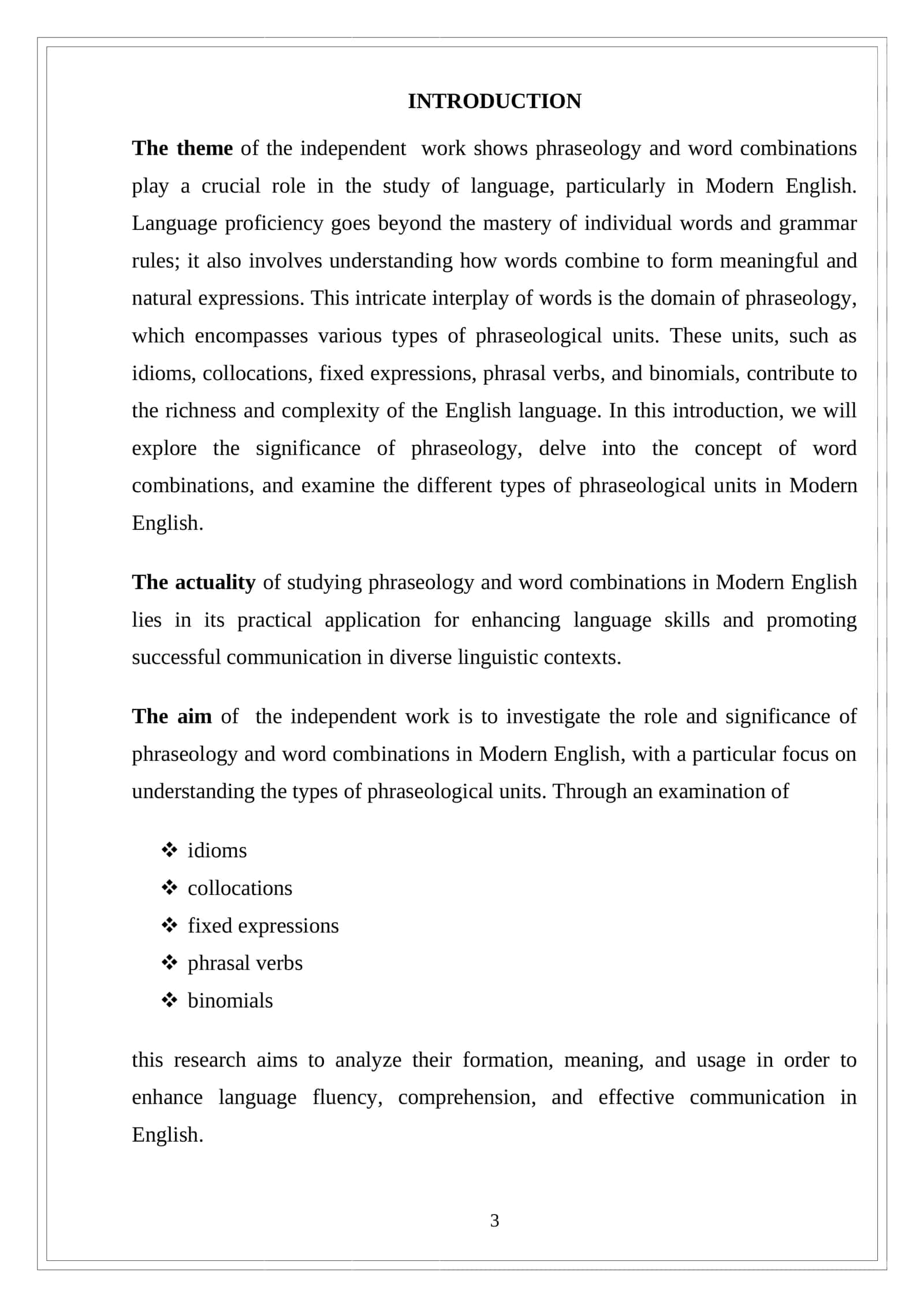 Phraseology and Word Combinations in Modern English 3