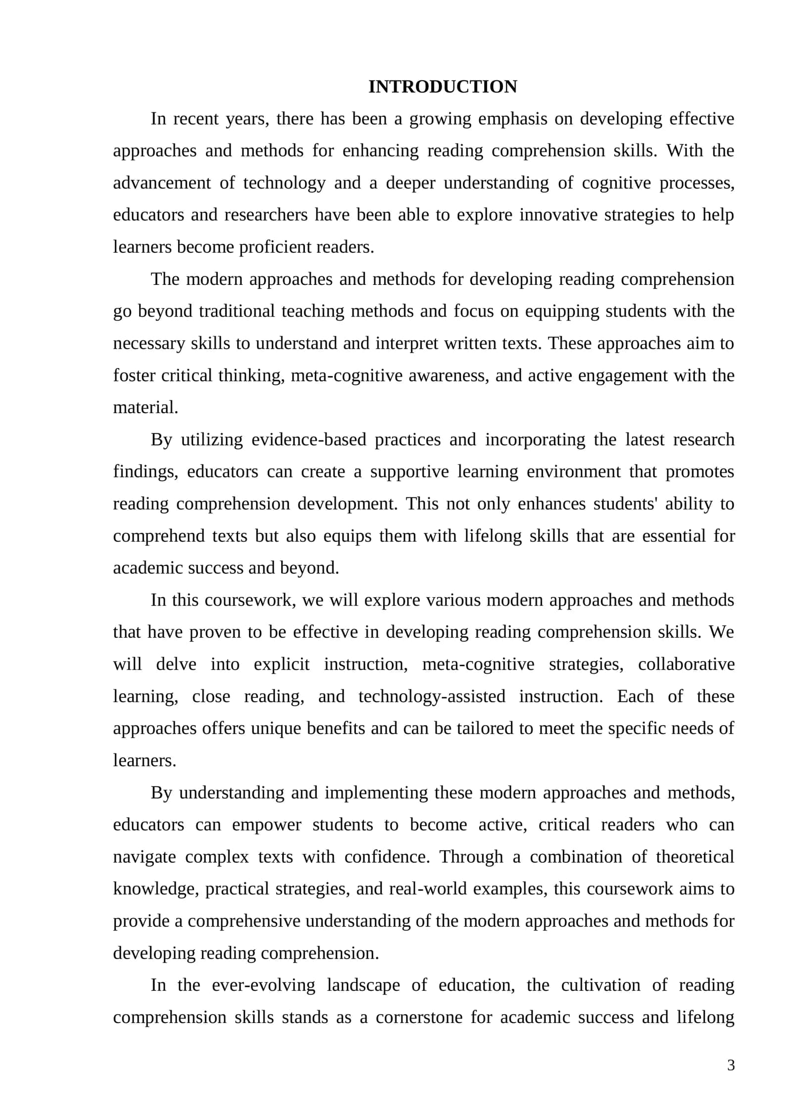 THE MODERN APPROACHES AND METHODS FOR DEVELOPING READING COMPREHENSION (8TH FORMS) 3
