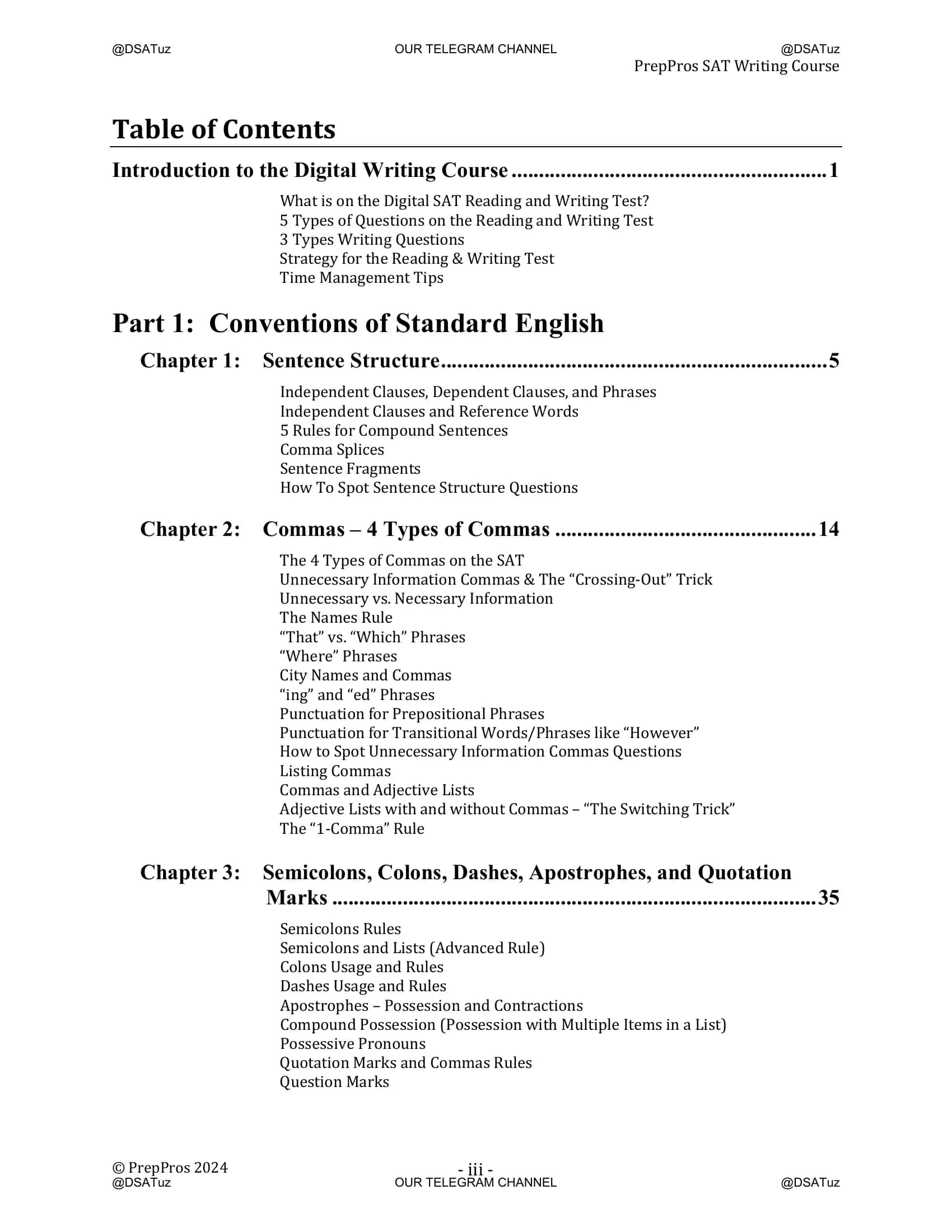 Digital SAT Writing Course 3