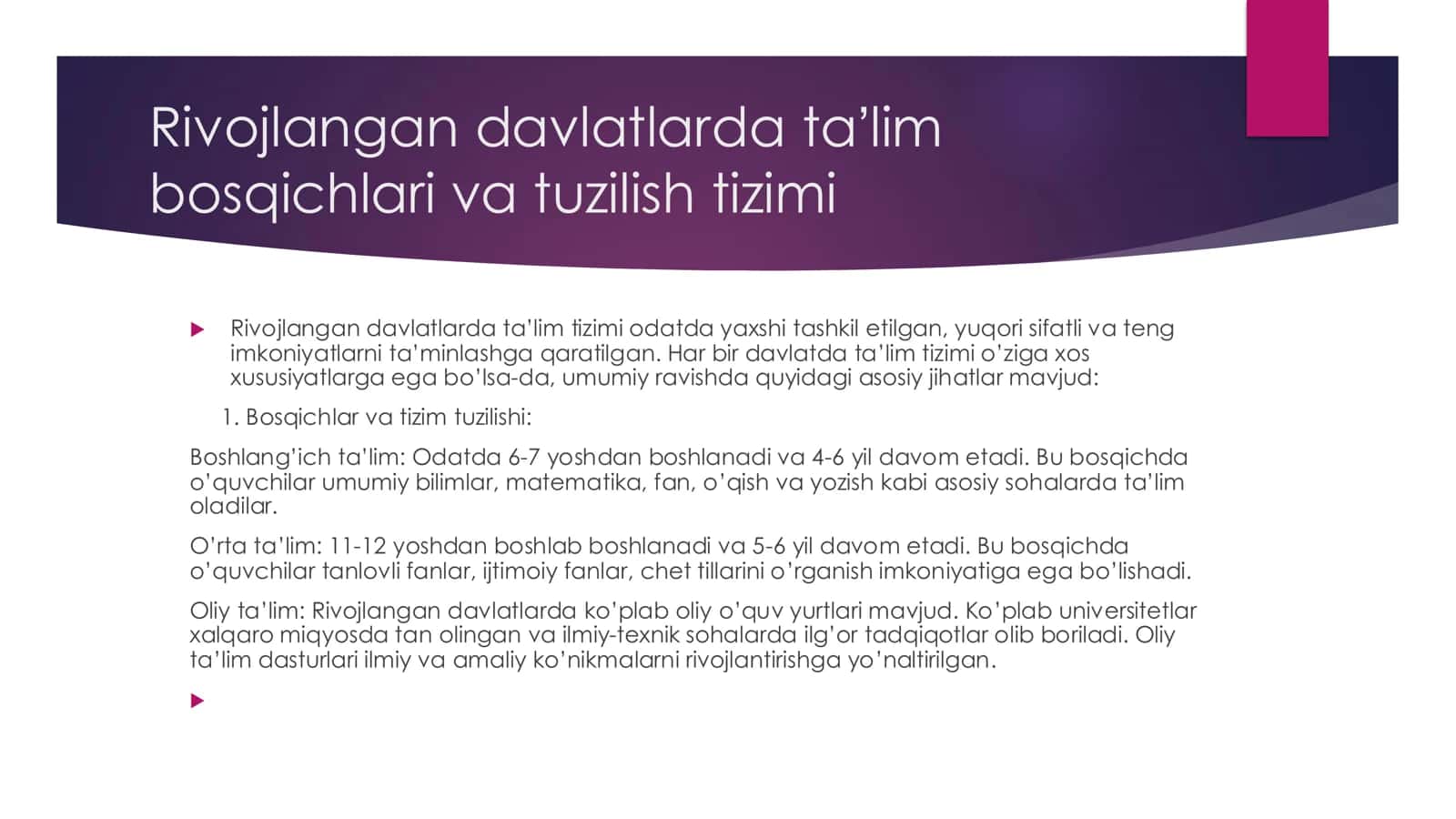 Iqtisodiy rivojlangan davlatlarda taʼlim tizimi 3
