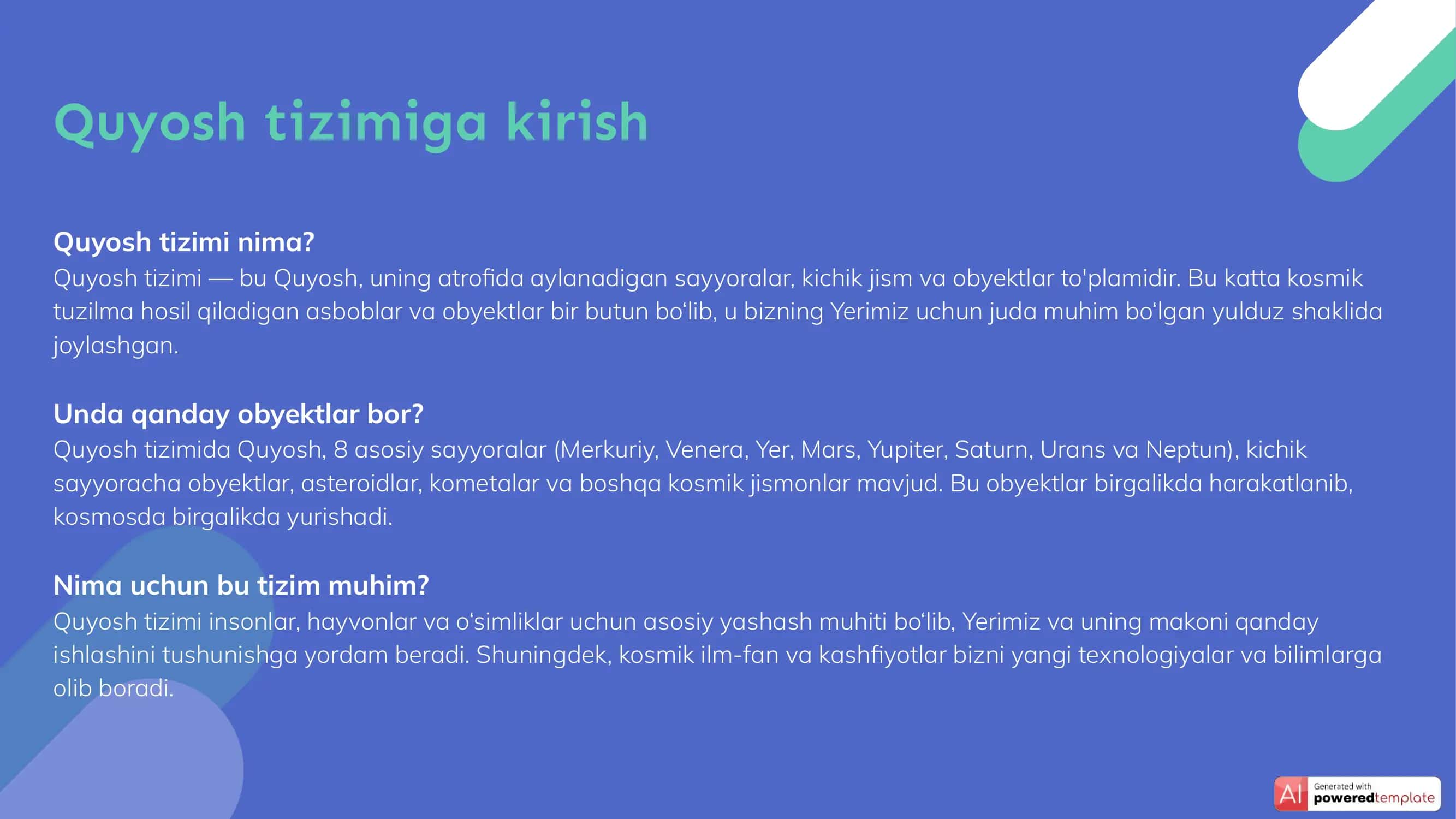 Quyosh tizimi haqida taqdimot 3