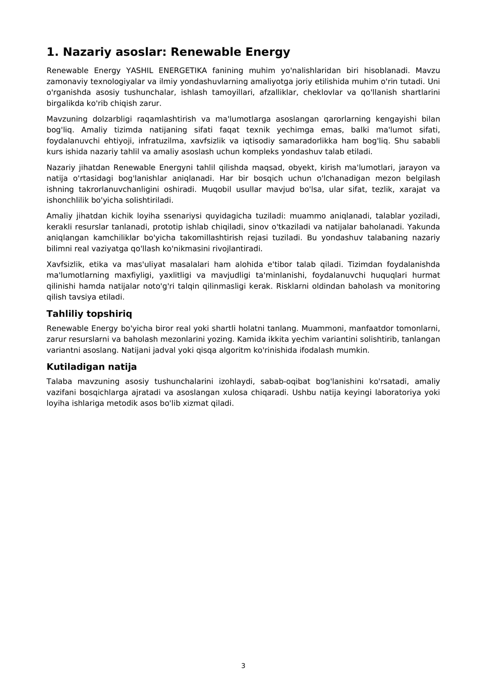 Renewable Energy 3