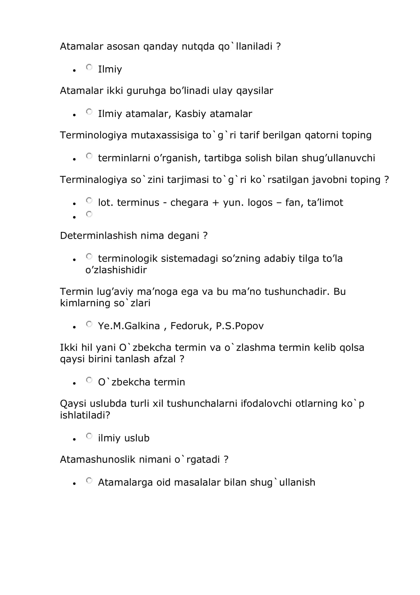 Akademik yozuv -1 -2 test savollari javoblari 3