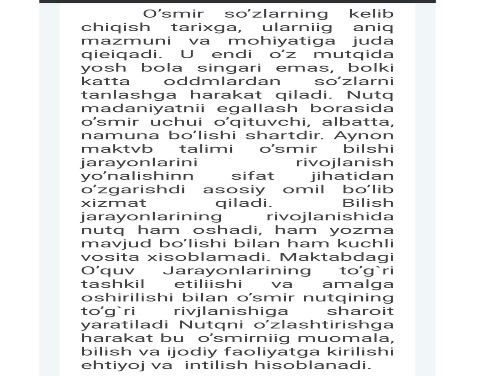 O 'smirlik davrda ps ixik rivojlanish xusu siyatlari 3