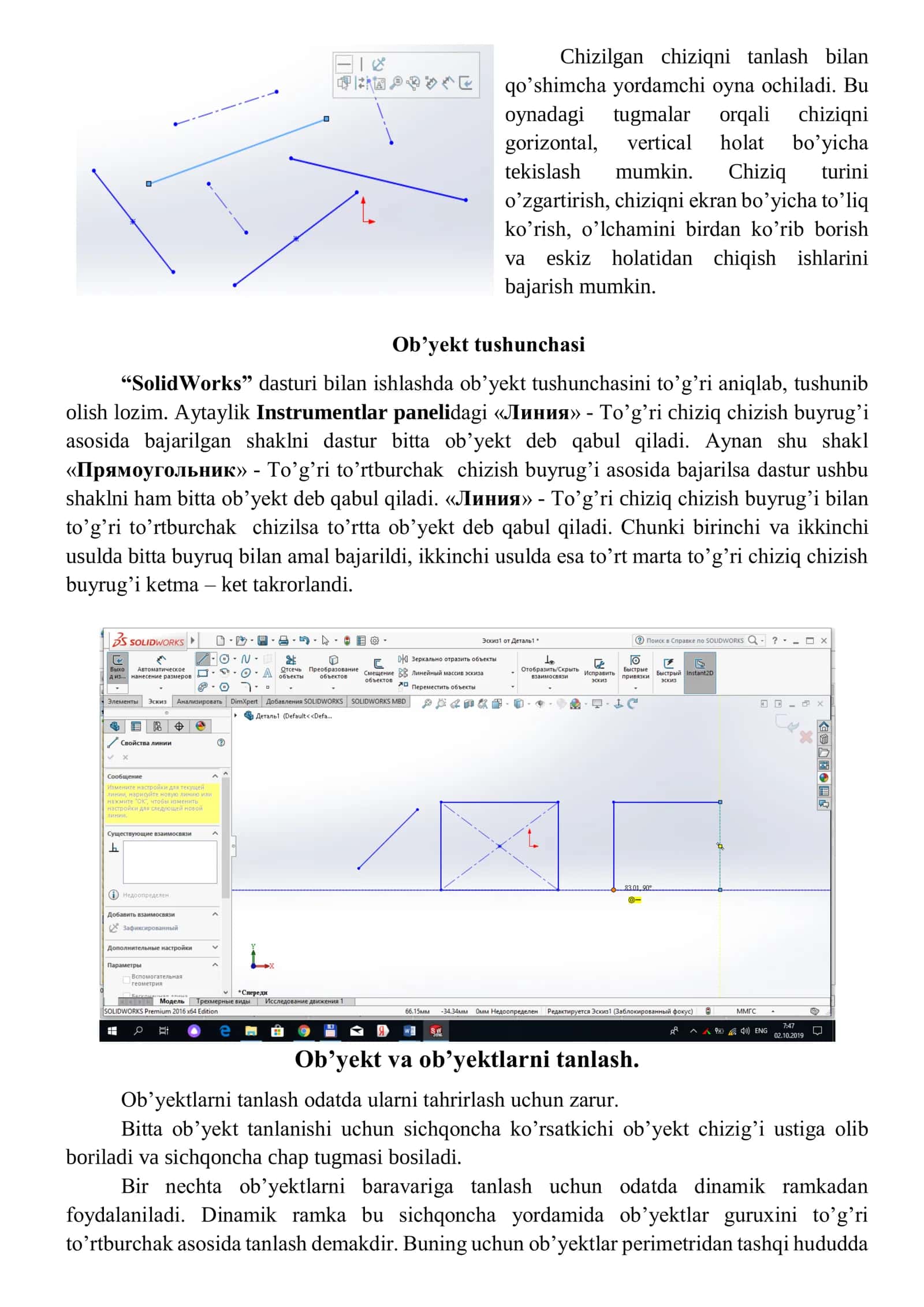SolidWorks dasturi ish stoli 3