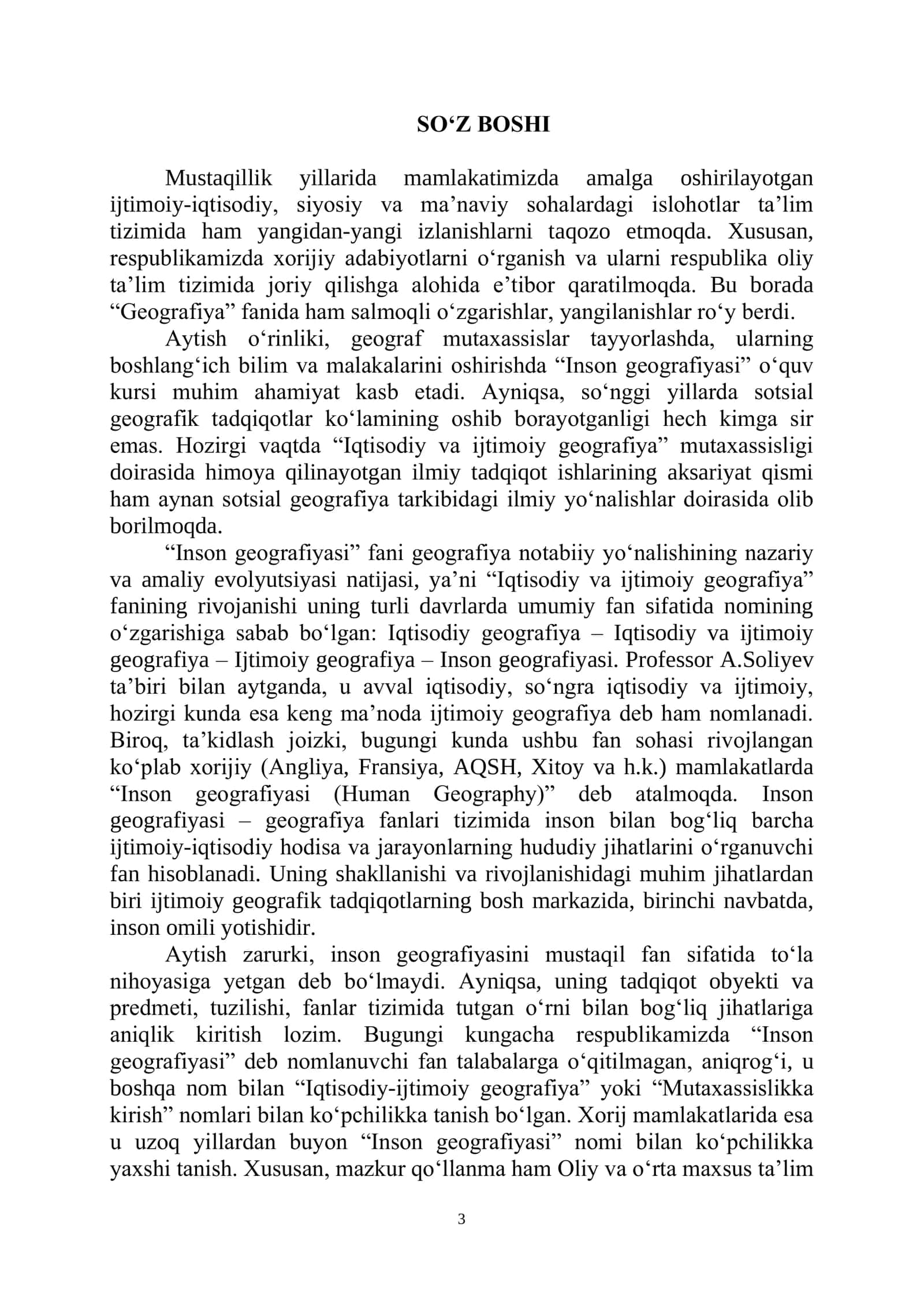 Inson Geografiyasi 3
