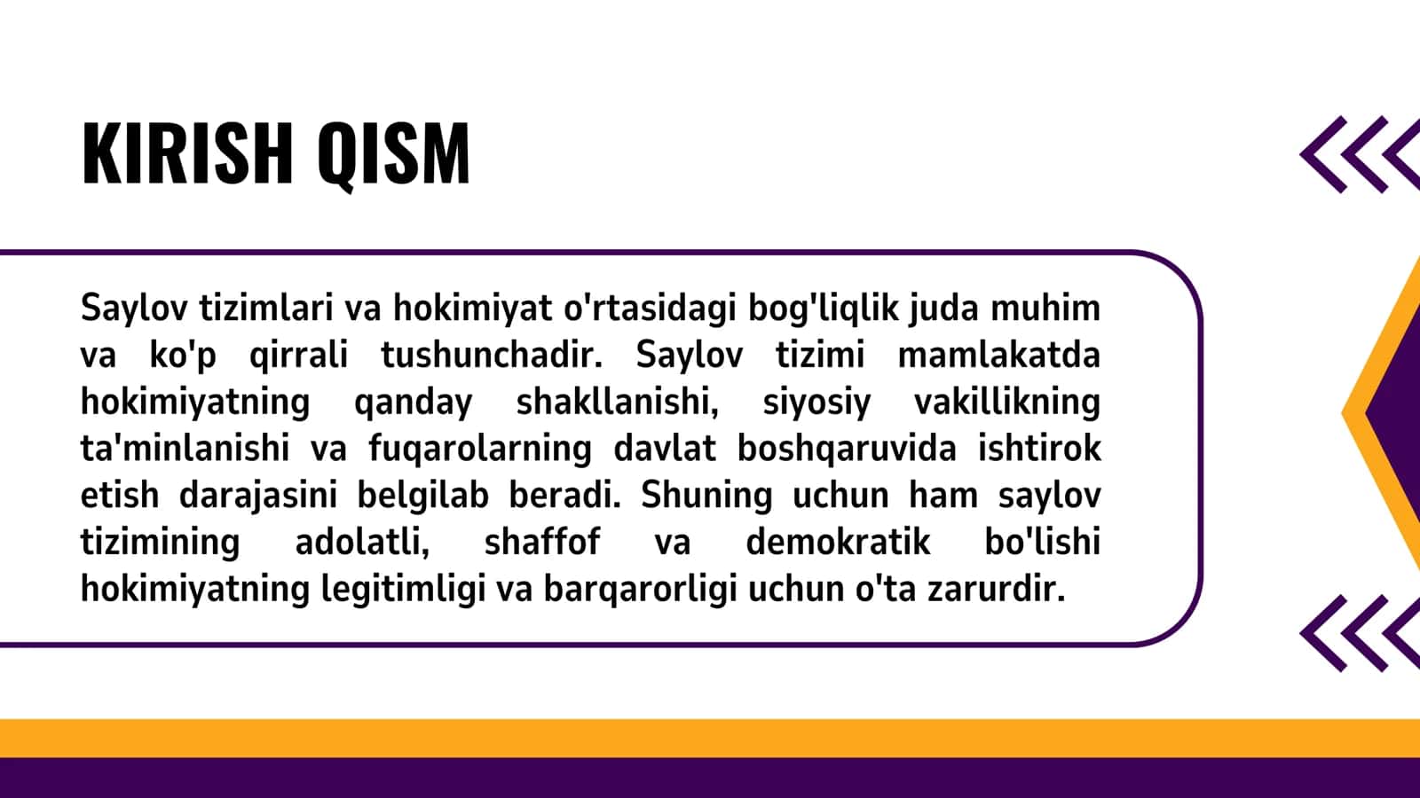 SAYLOV TIZIMLARI VA HOKIMIYAT O'RTASIDAGI BOG'LIQLIK 3