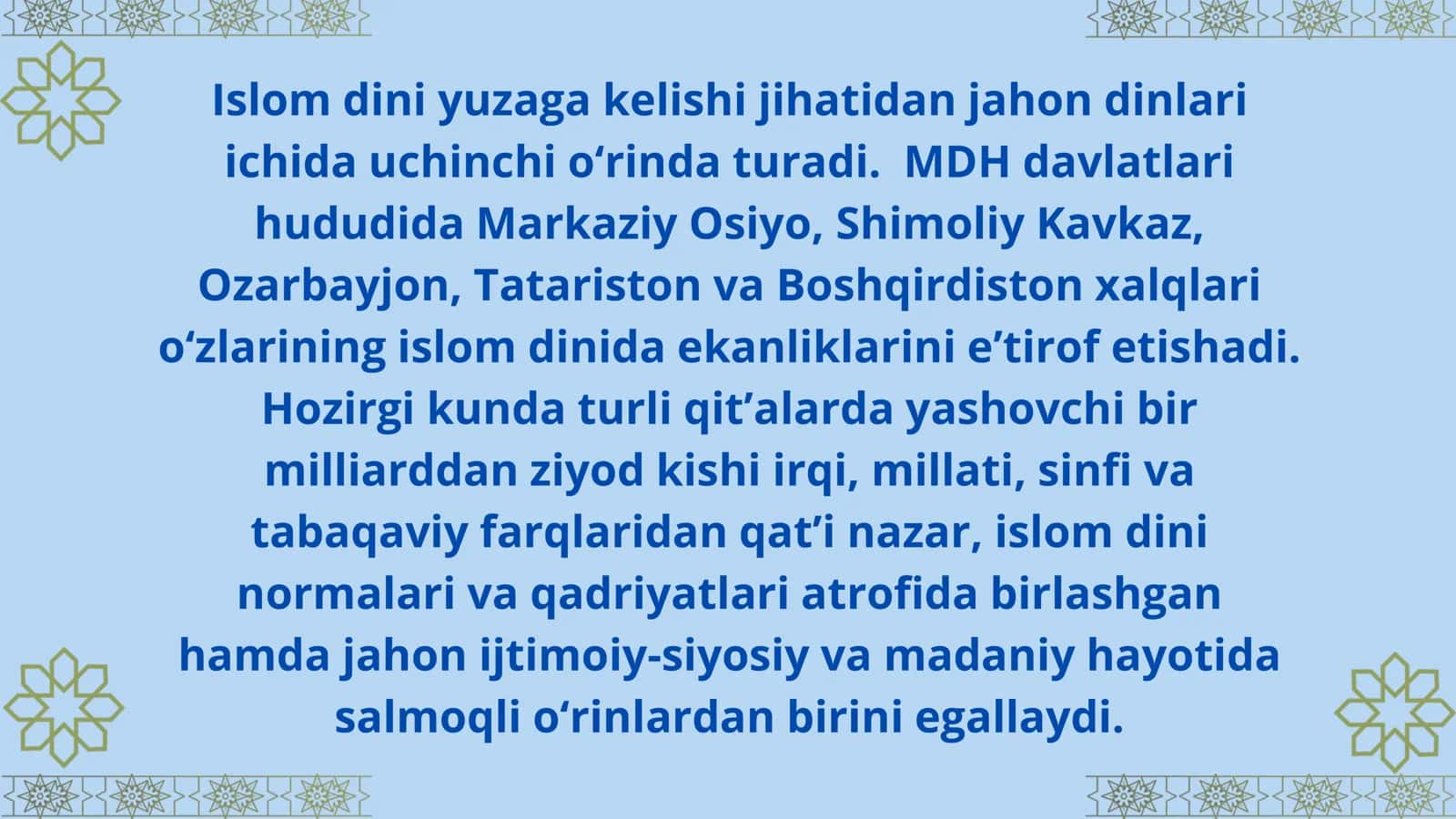 Islom oqimlari va yoʻnalishlari 3