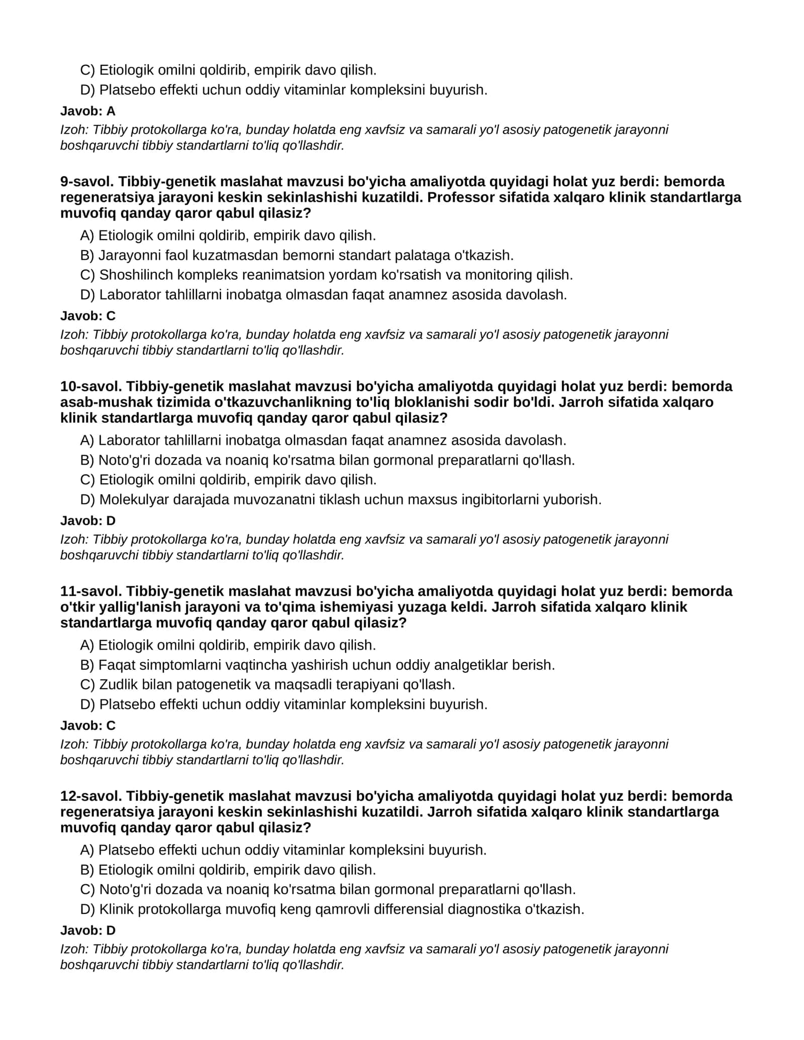 TIBBIY-GENETIK MASLAHAT - 3-QISM 3