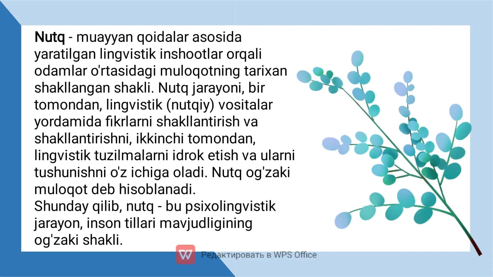 Nutqni o'rganish 3