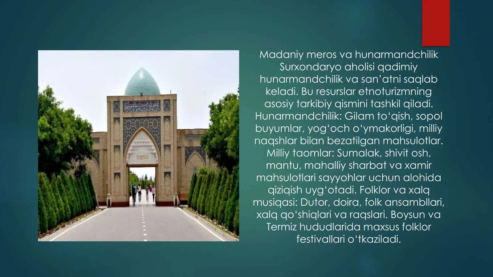 Surxondaryo viloyati etnoturizm va kreativ faoliyat 3