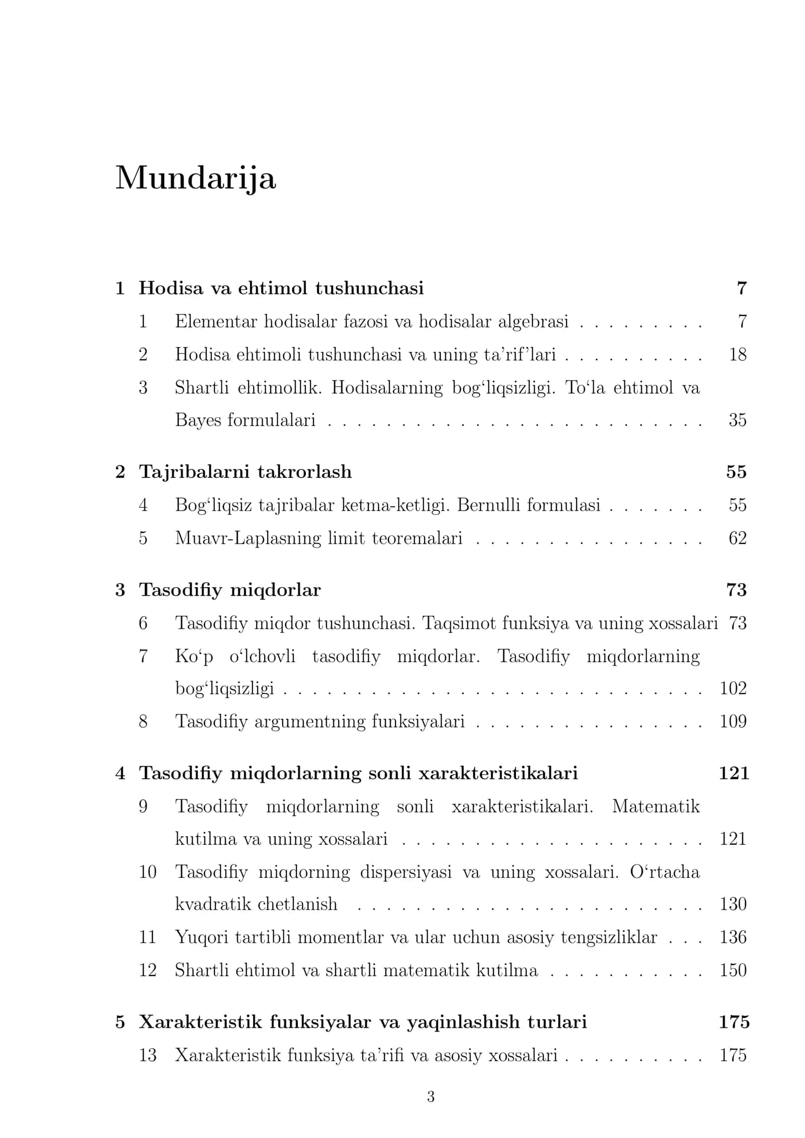 Ehtimollar Nazariyasi va Matematik Statistika 3