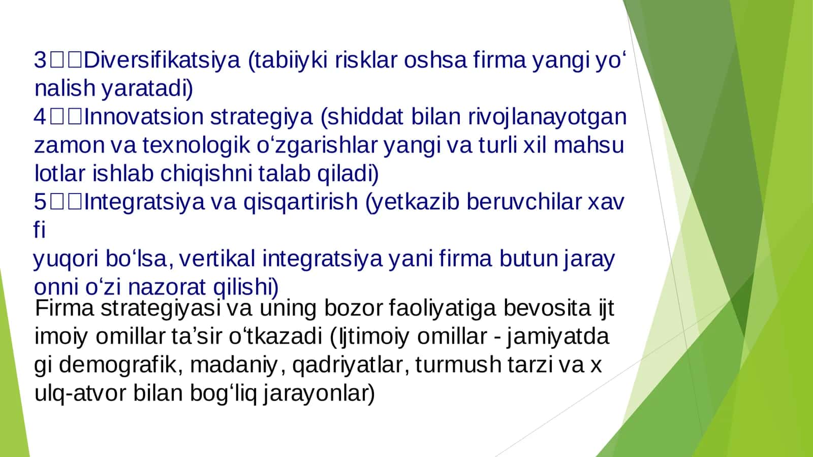 Firma faoliyatining tashqi kuchlarni oshirishning ahamiyati 3