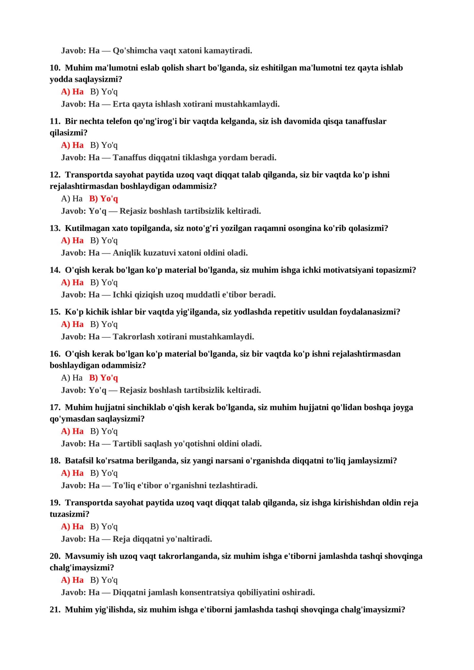 PSIXOLOGIYA FANIDAN PSIXOLOGLAR UCHUN TESTLAR 3