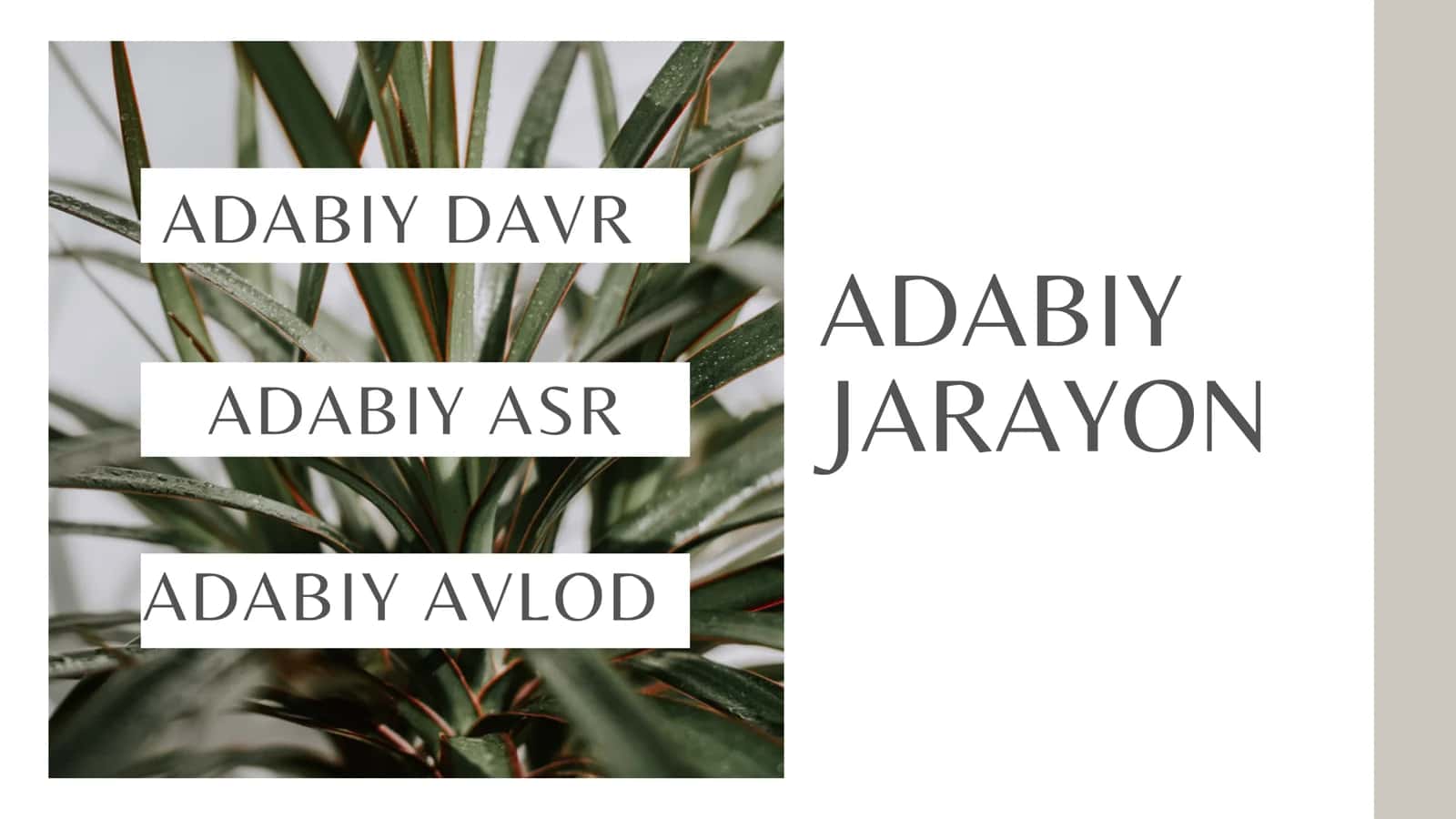 ADABIY JARAYON 3