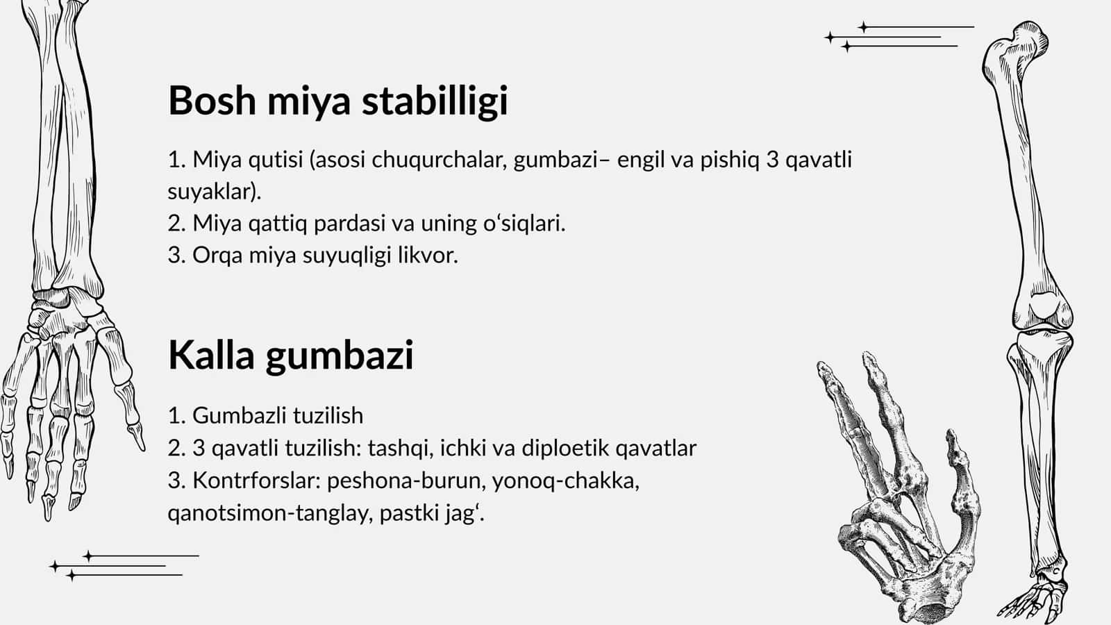 Bosh sohasi miya qismining klinik anatomiyasi 3