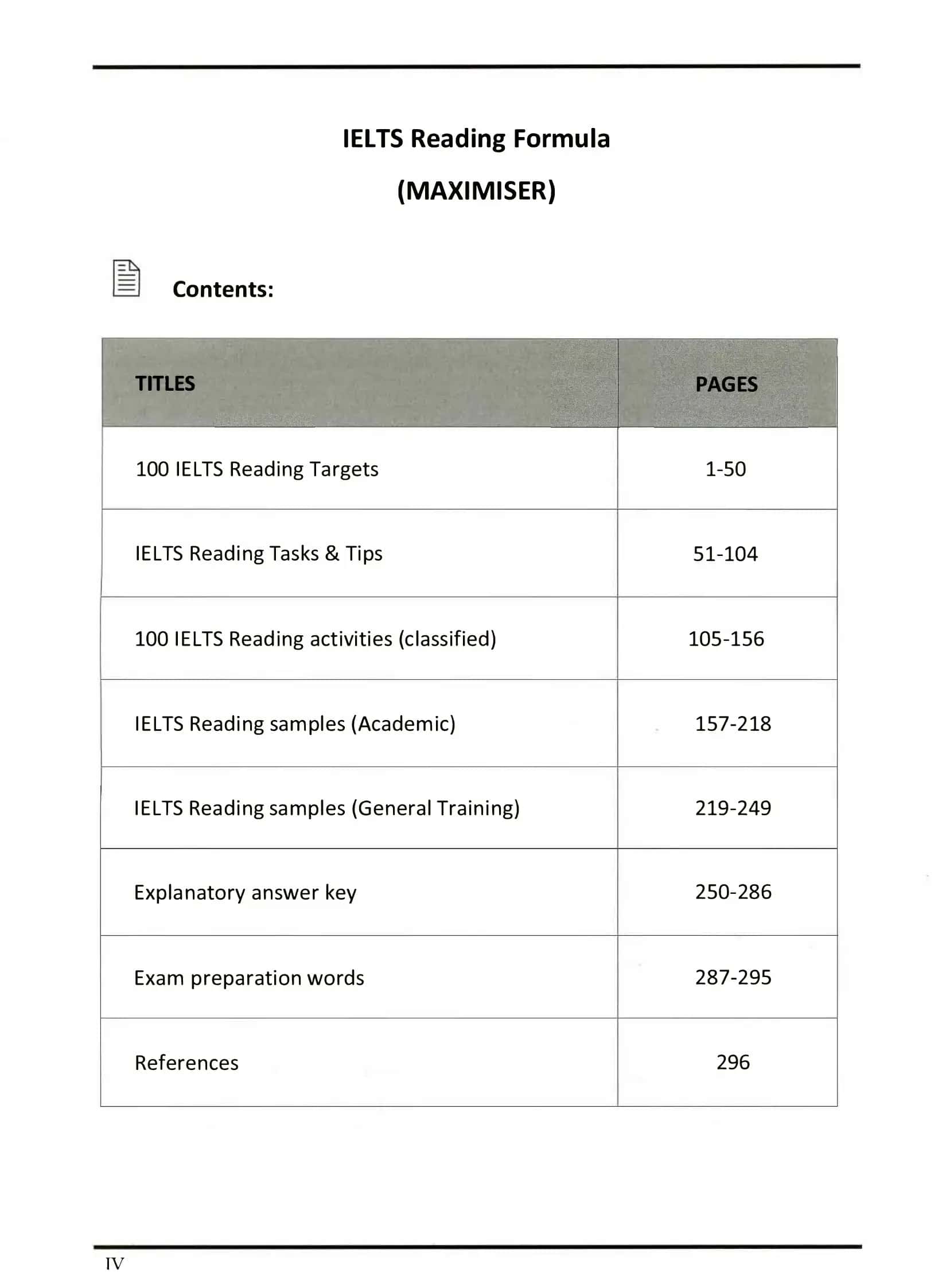 IELTS Reading Formula (MAXIMISER) 3