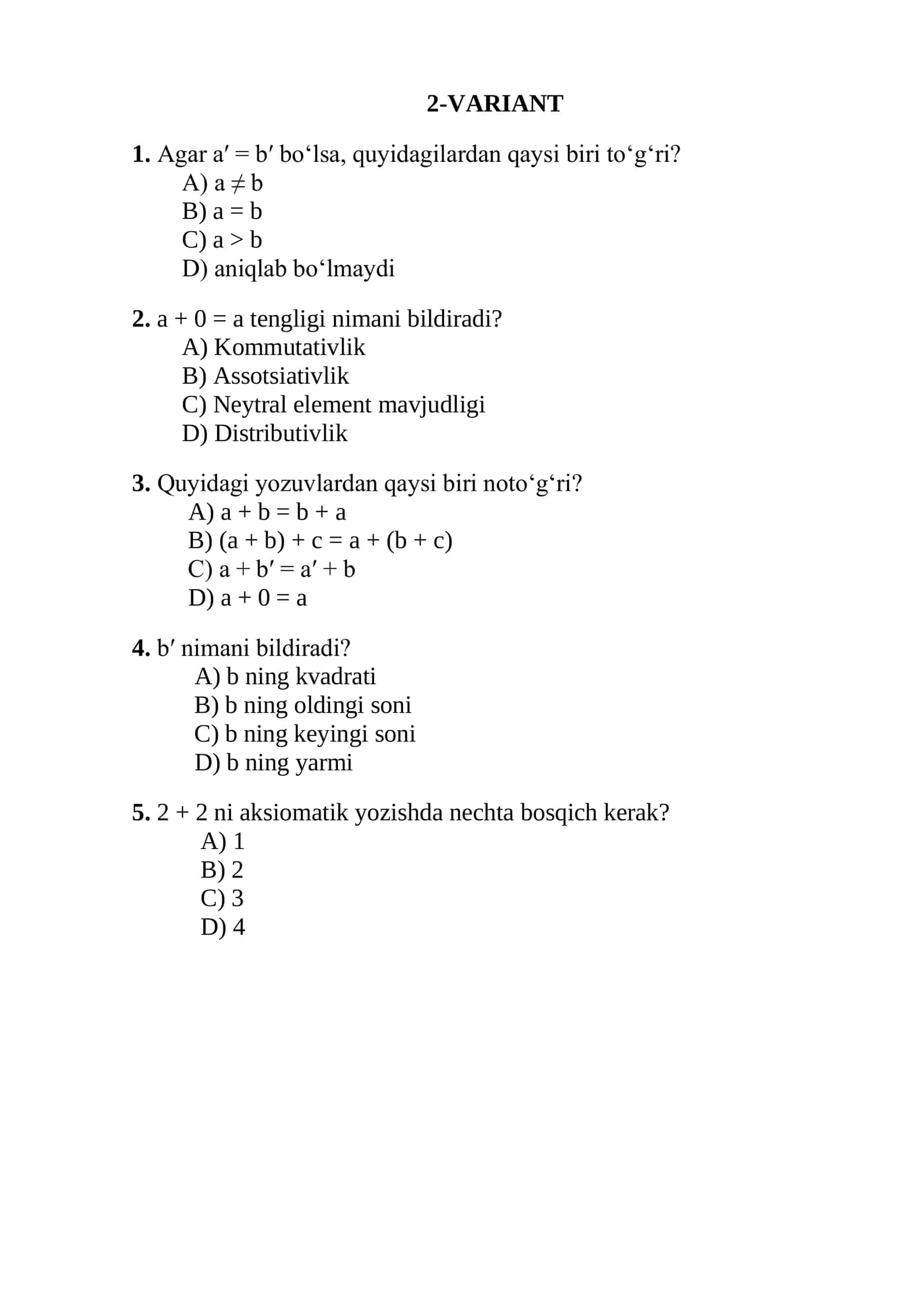 MATEMATIK DIKTANT 3