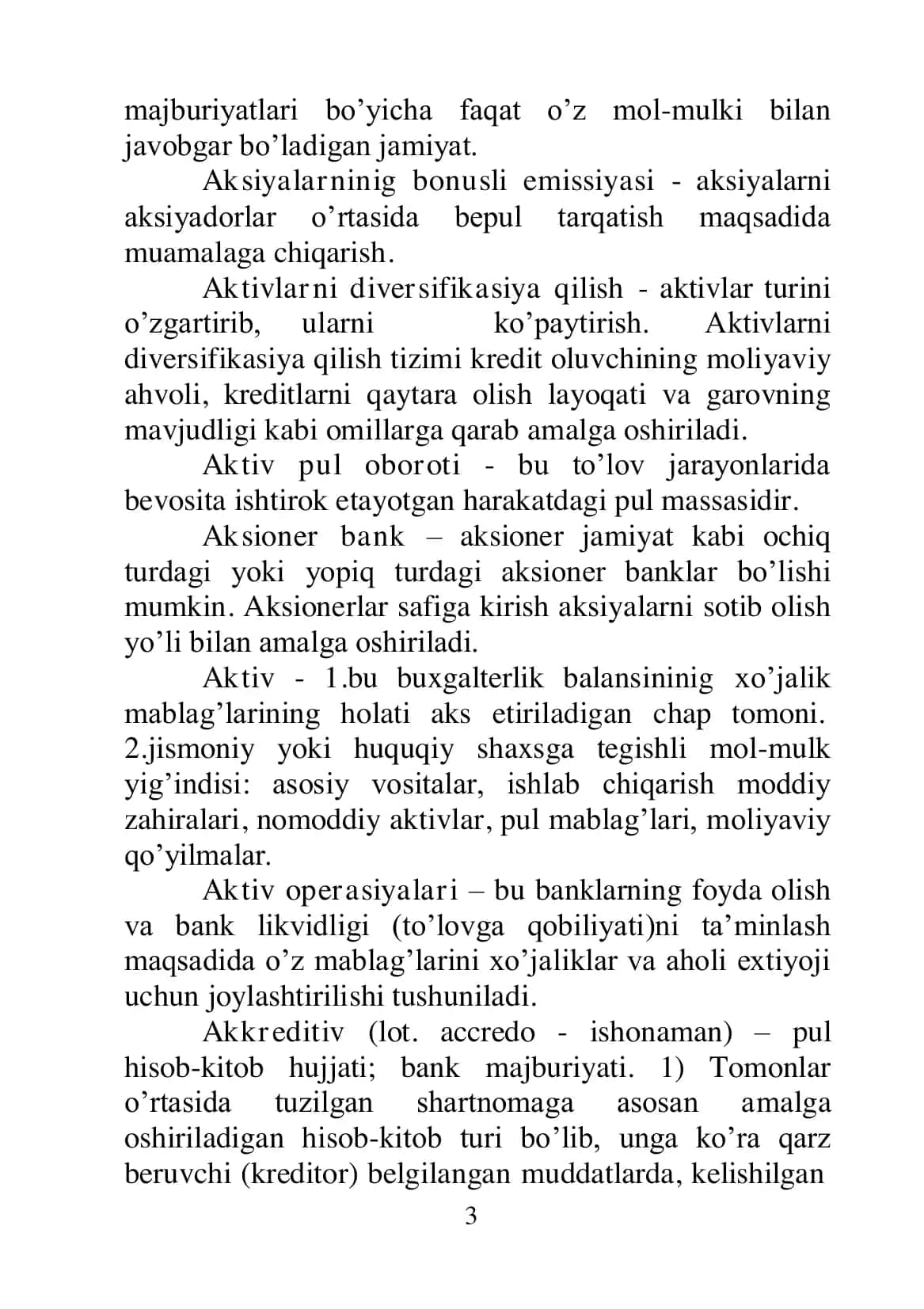 bank va moliya faoliyatiga doir atamalar 3