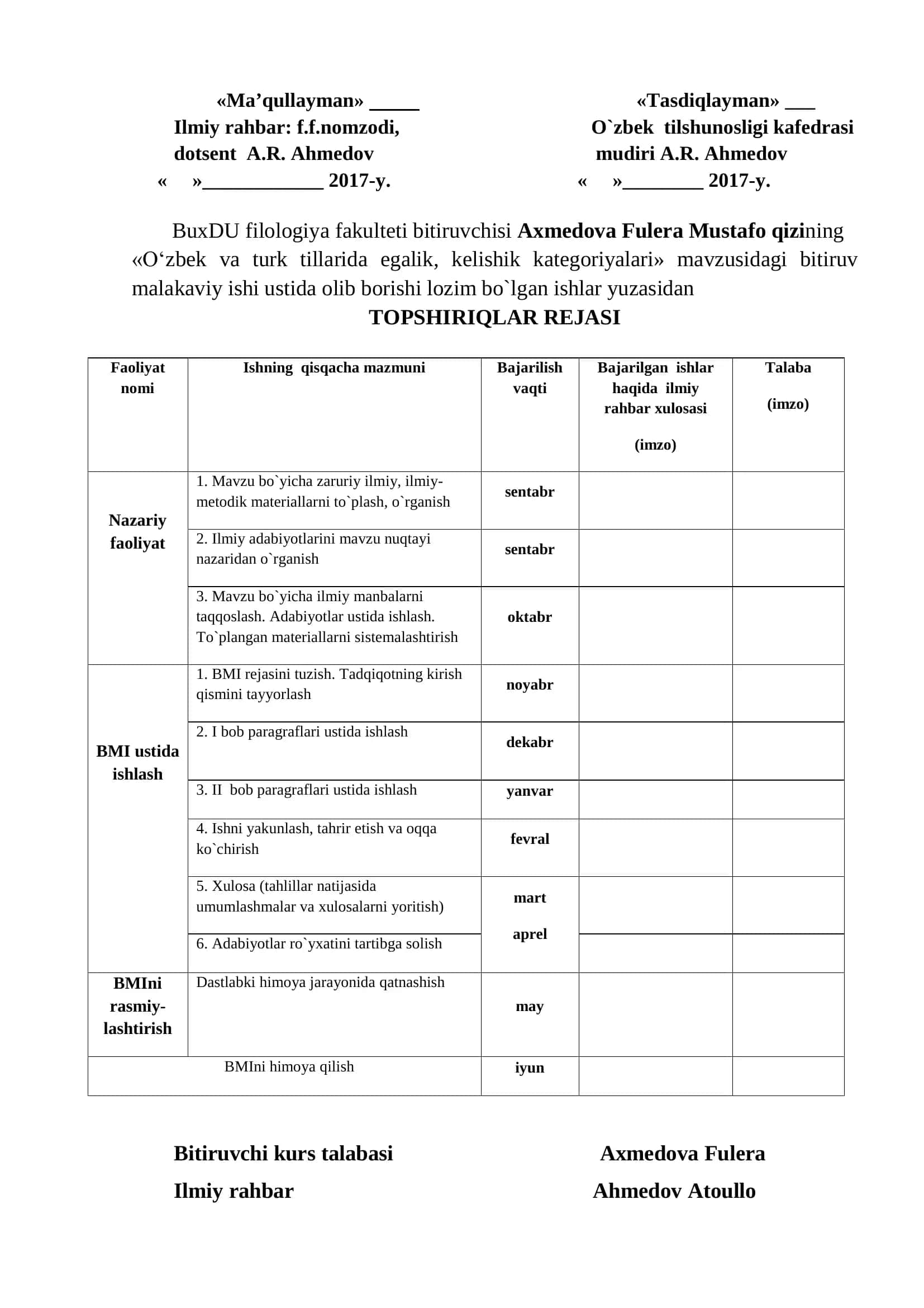 O`zbek va Turk tillarida egalik, kelishik kategoriyalari 3