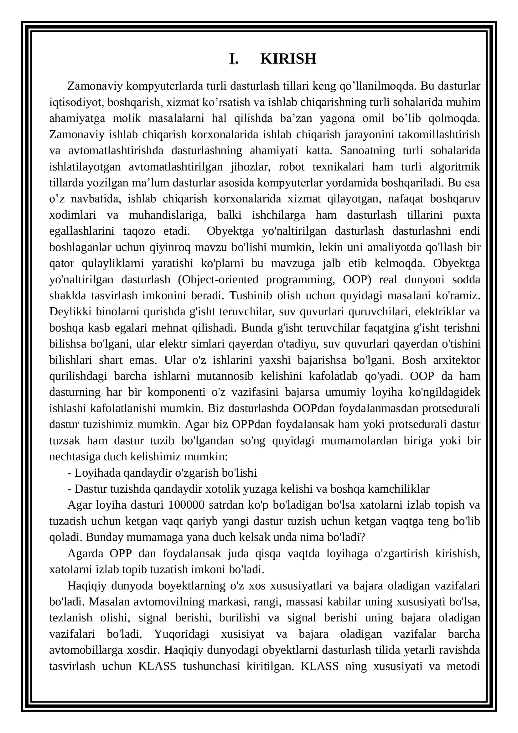 Velosipedlarni ijaraga beruvchi firmaning ma’lumotlar ombori yaratish va ijarachilarni nazorat qiluvchi dasturiy ta’minotini yaratish 3