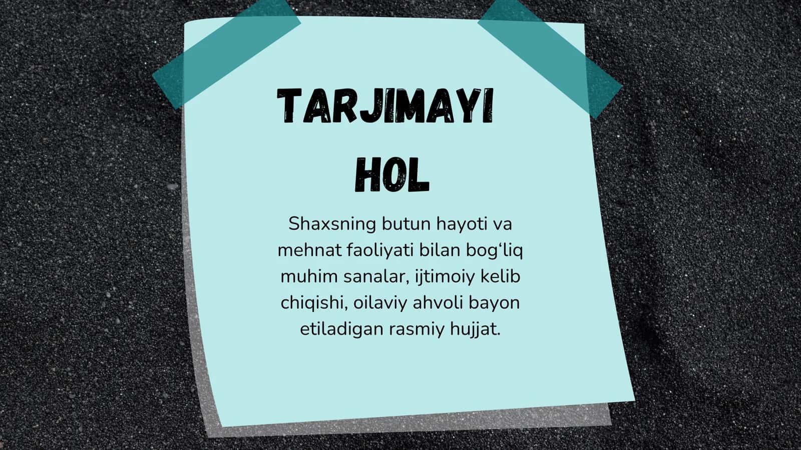 Tarjimayi hol tushunchasi va maqsadi 3